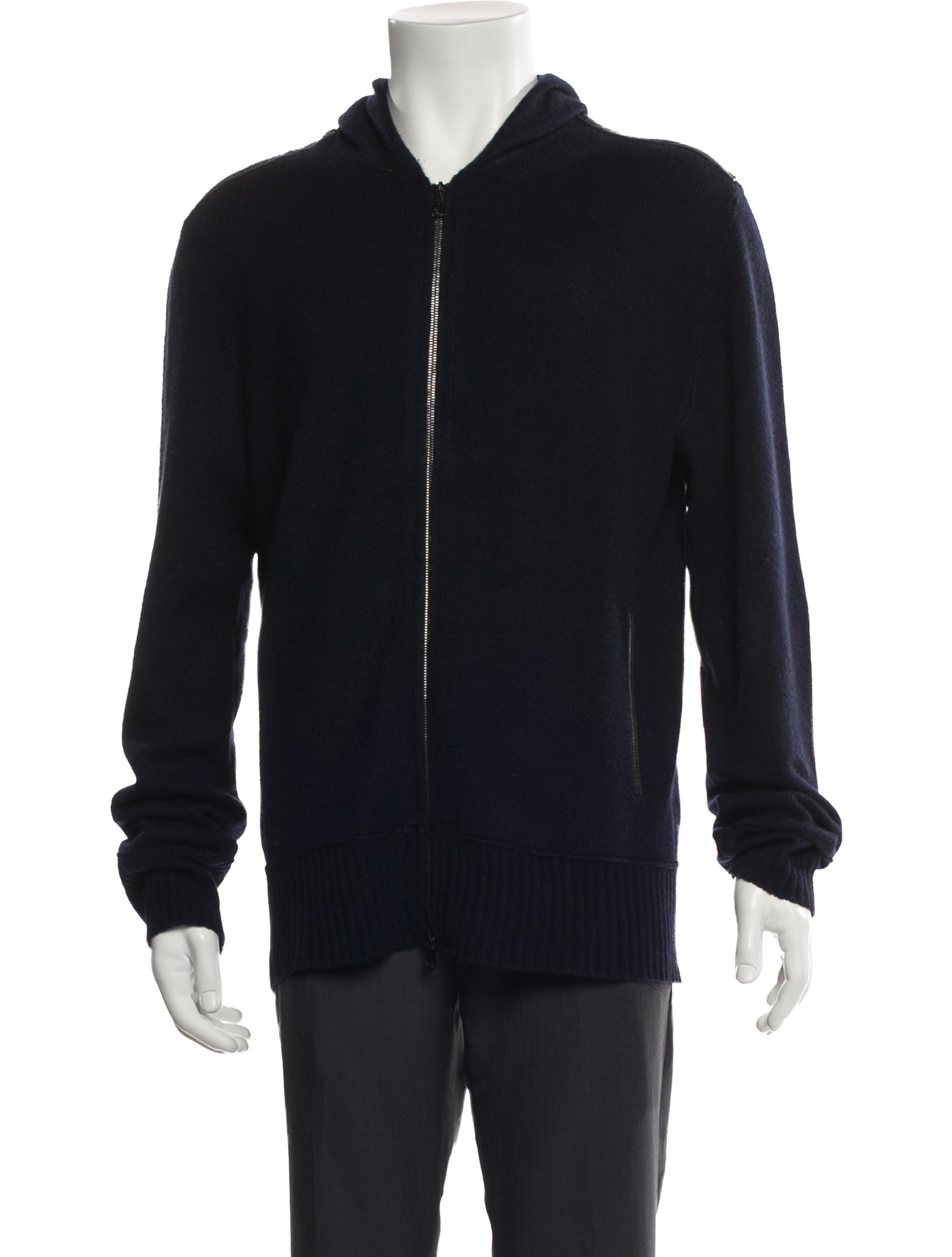 John Varvatos Cashmere Mock Neck Cardigan