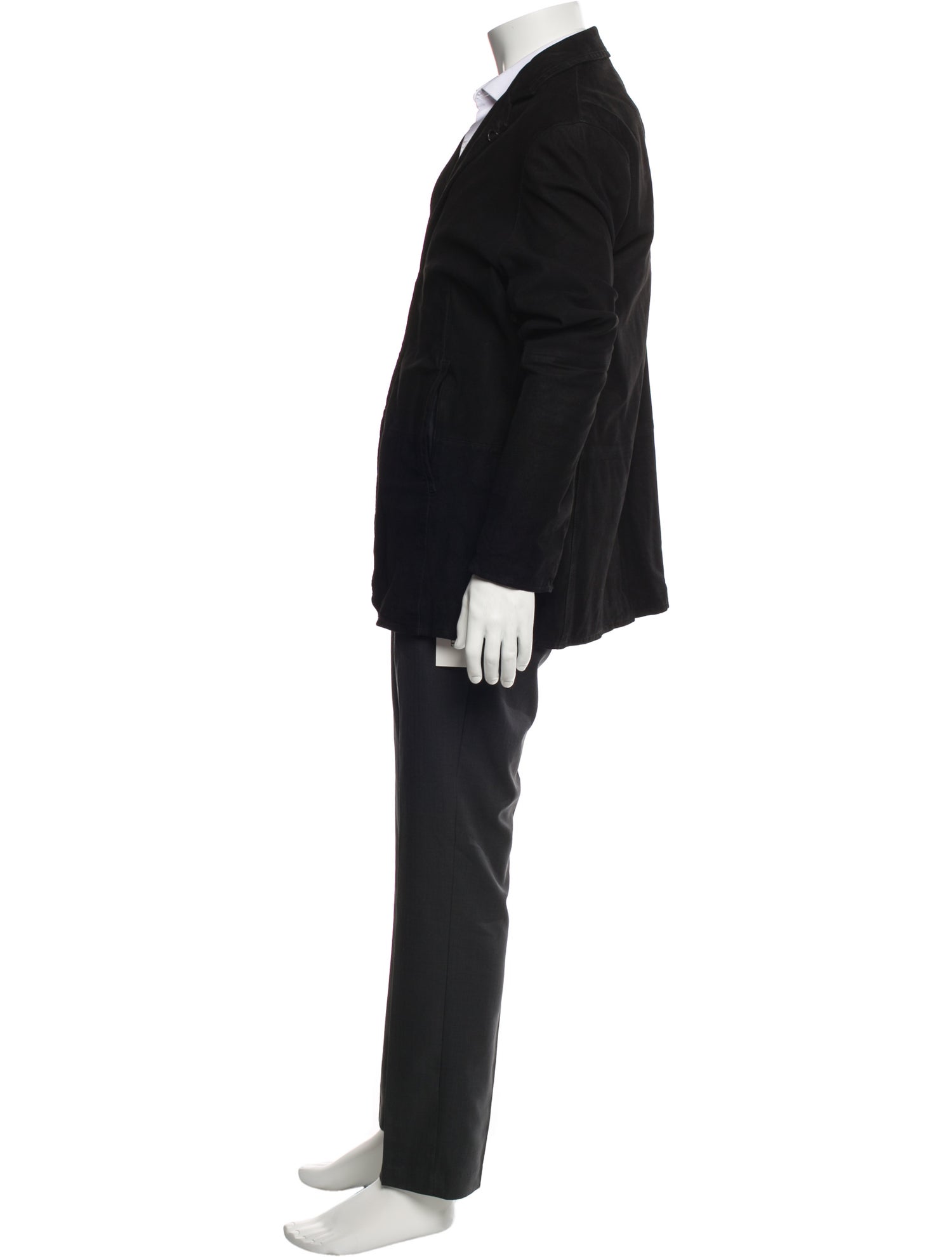 John Varvatos Goat Leather Overcoat