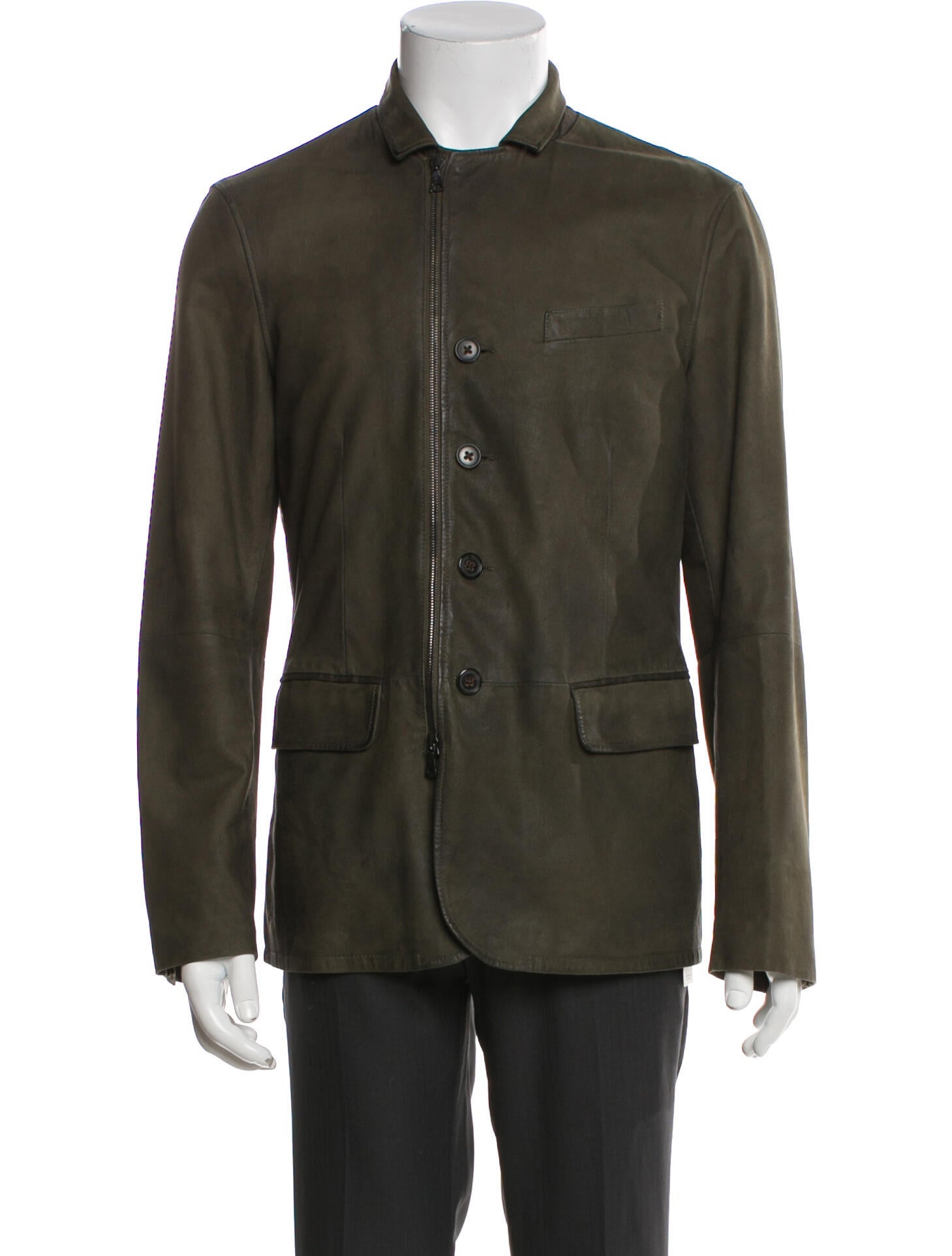 John Varvatos Suede Utility Jacket