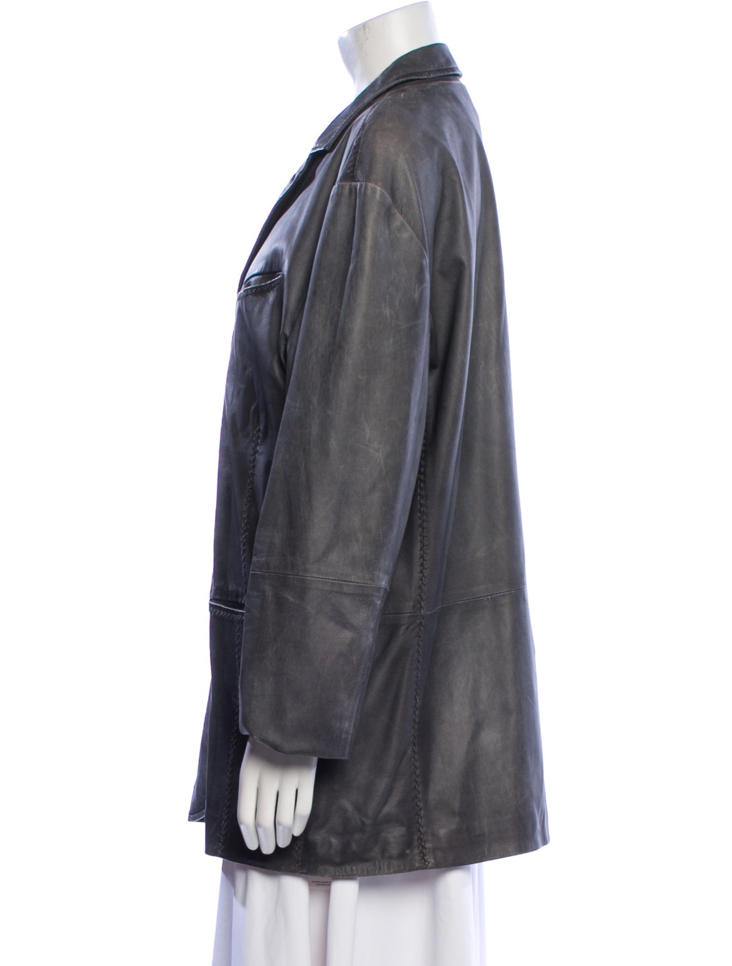 John Varvatos Leather Blazer