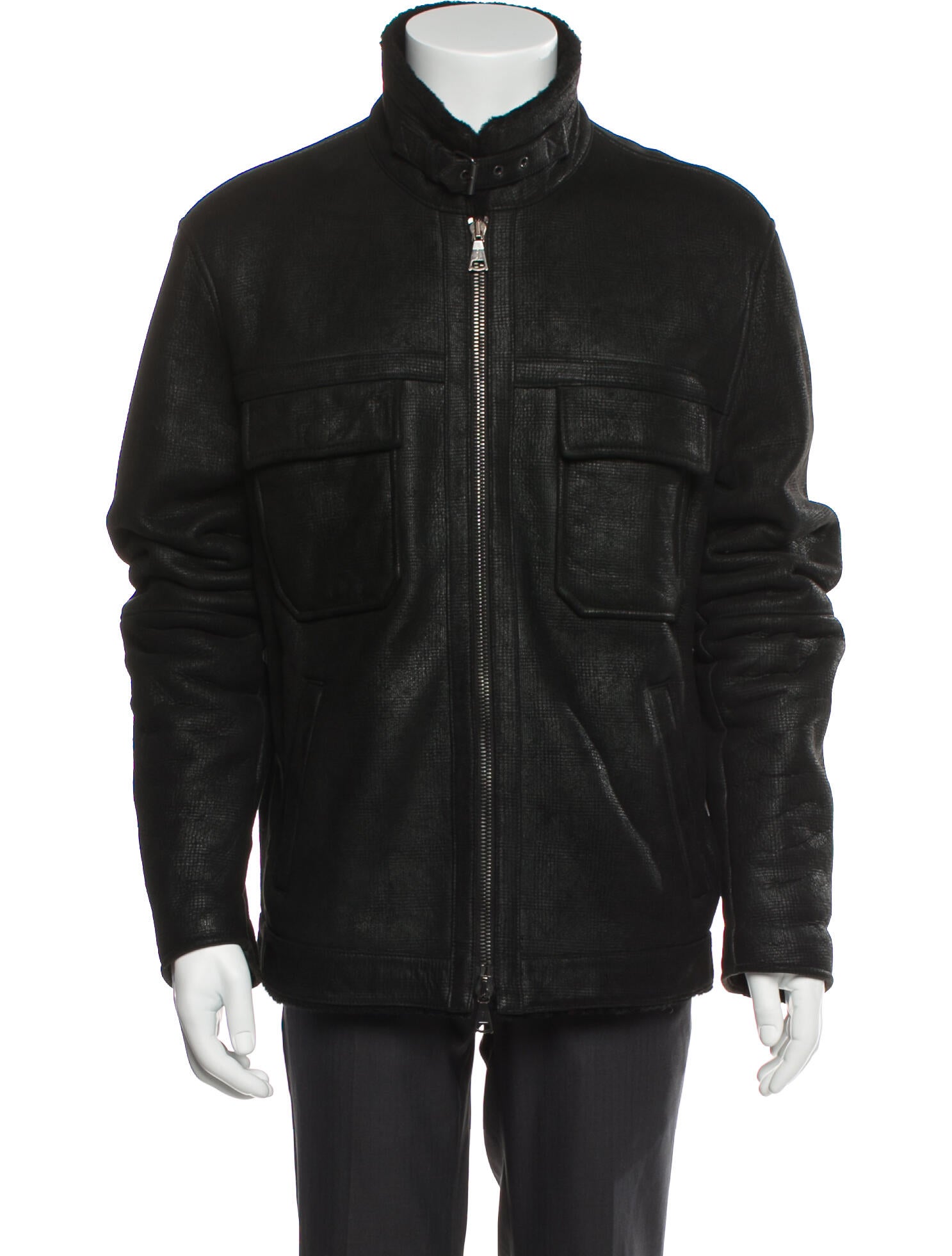 John Varvatos Lambskin Moto Jacket
