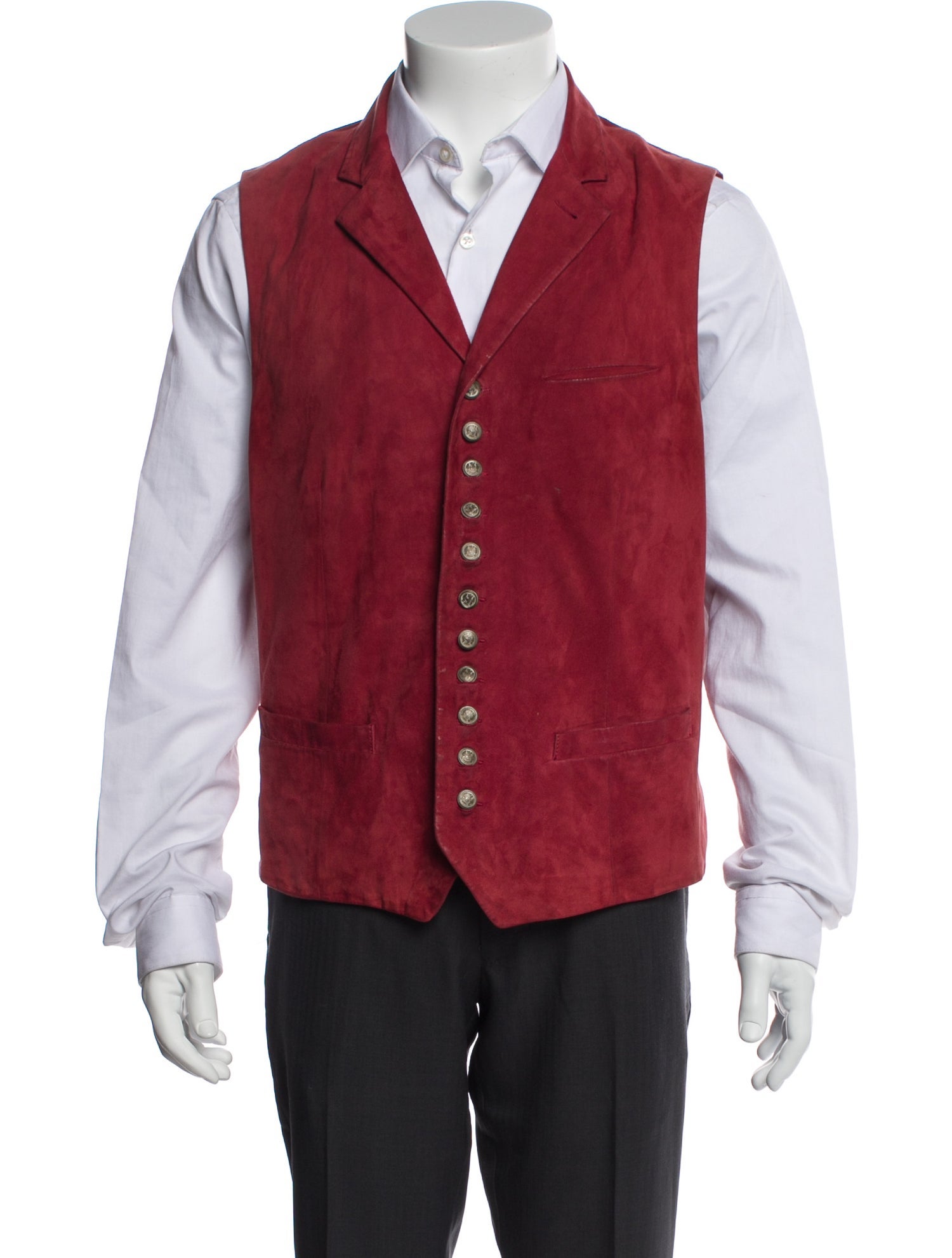 John Varvatos Suede Suit Vest