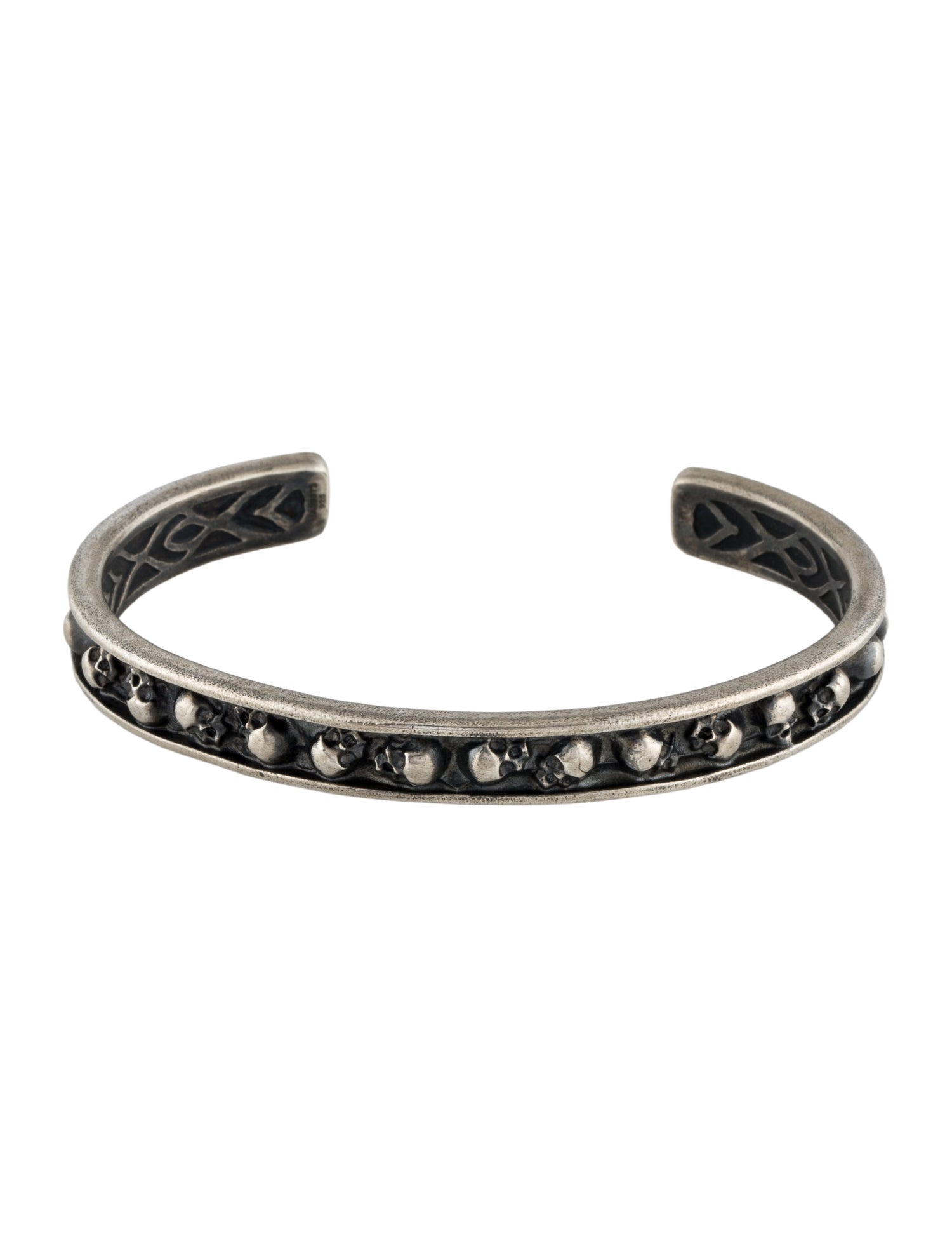 John Varvatos Distressed Skull Cuff Bracelet