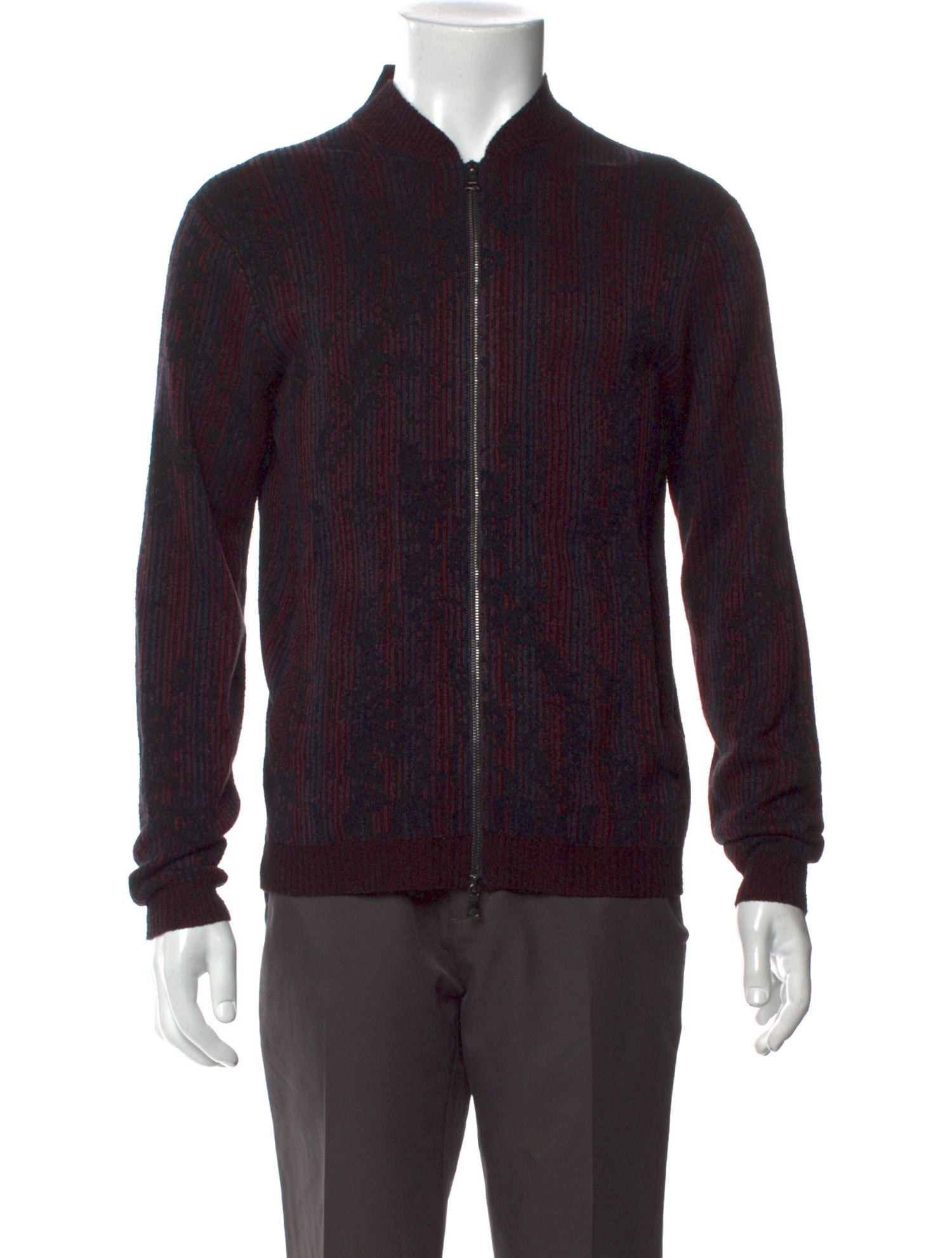 John Varvatos Mock Neck Long Sleeve Cardigan