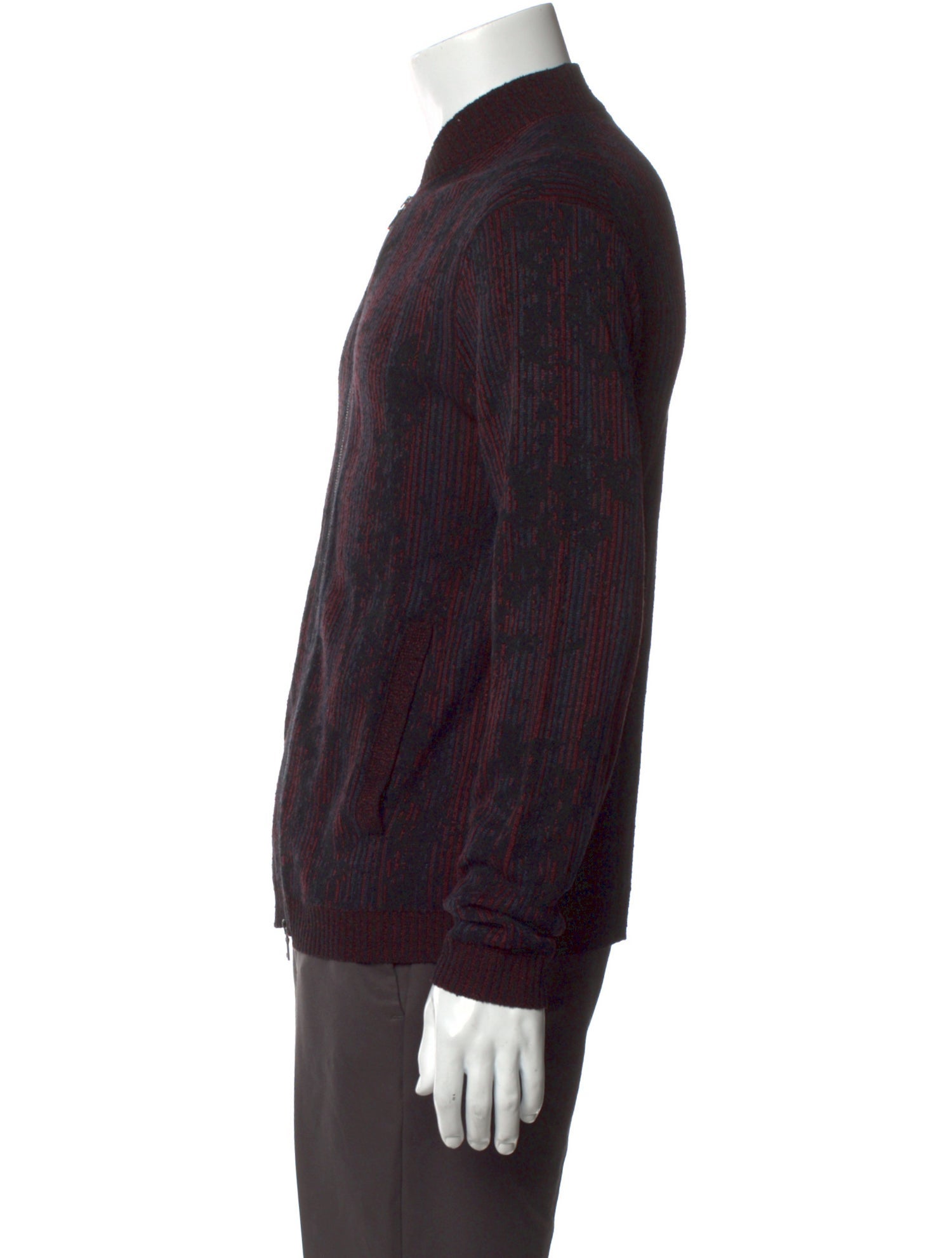 John Varvatos Mock Neck Long Sleeve Cardigan