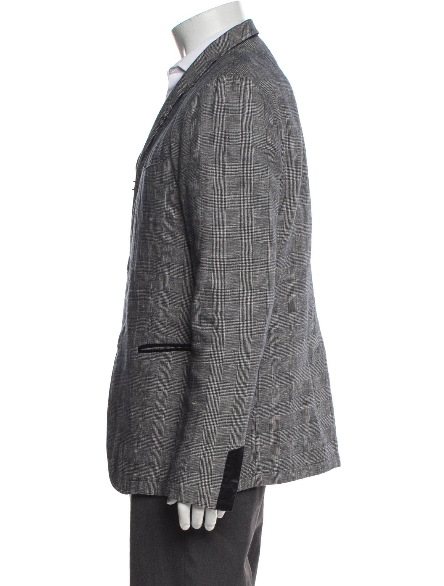 John Varvatos Plaid Print Blazer