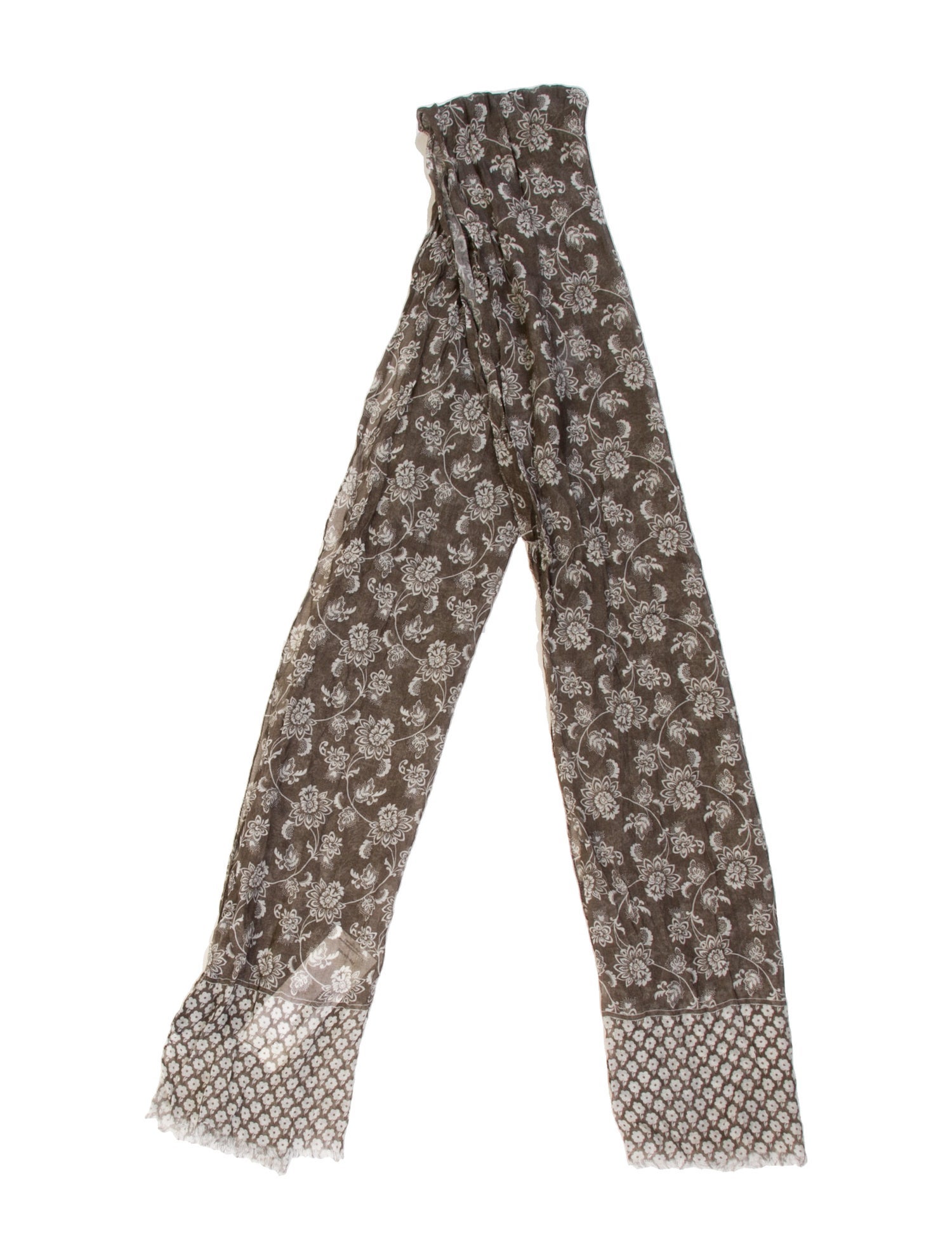 John Varvatos Cashmere Floral Print Scarf