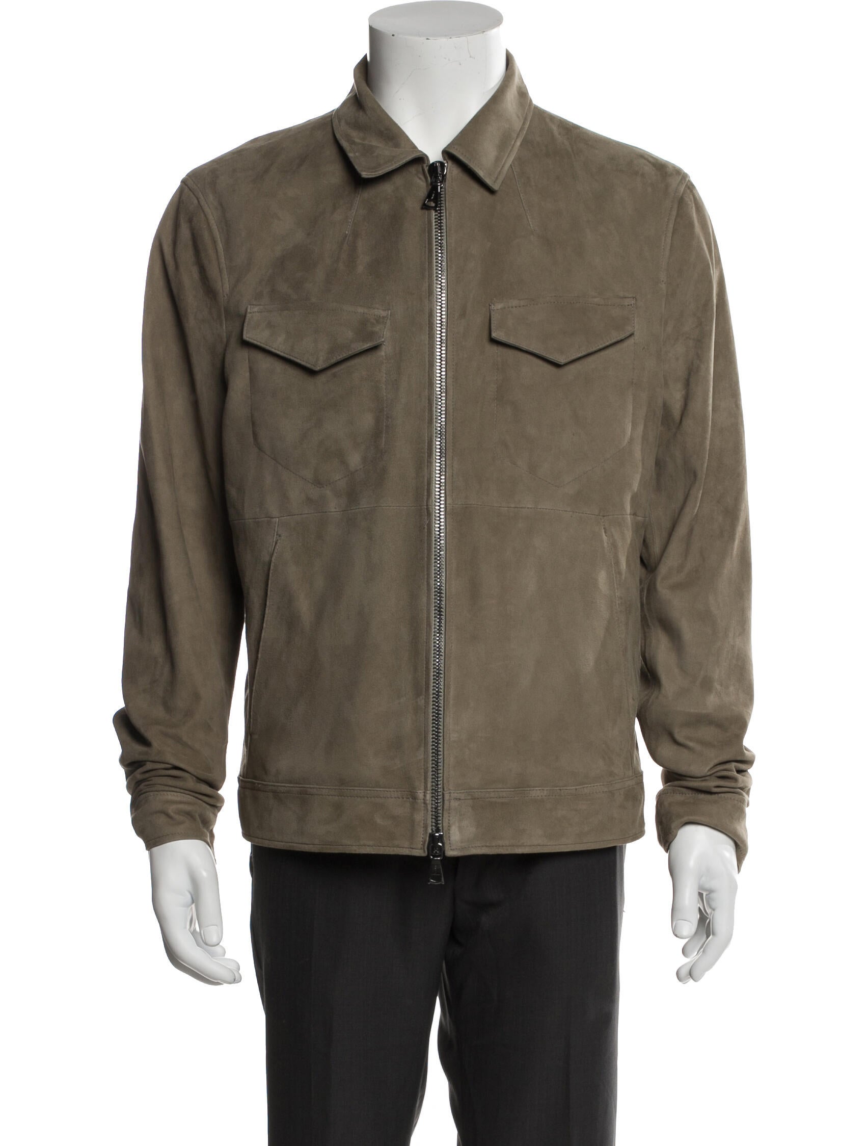 John Varvatos Suede Trucker Jacket