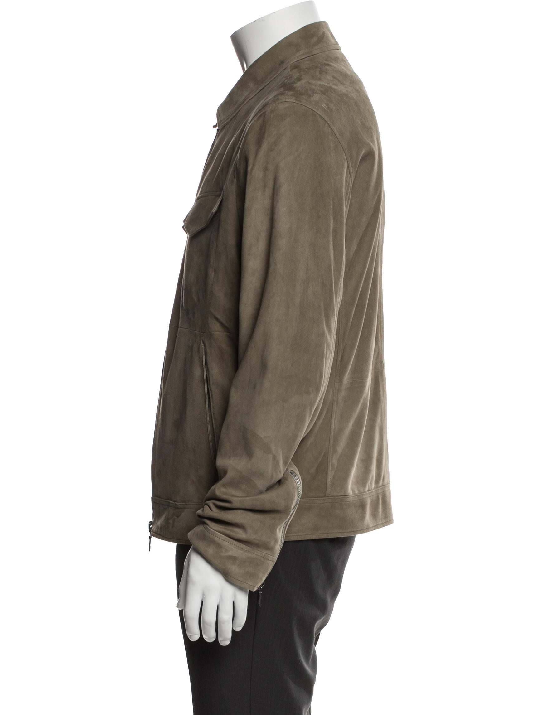 John Varvatos Suede Trucker Jacket