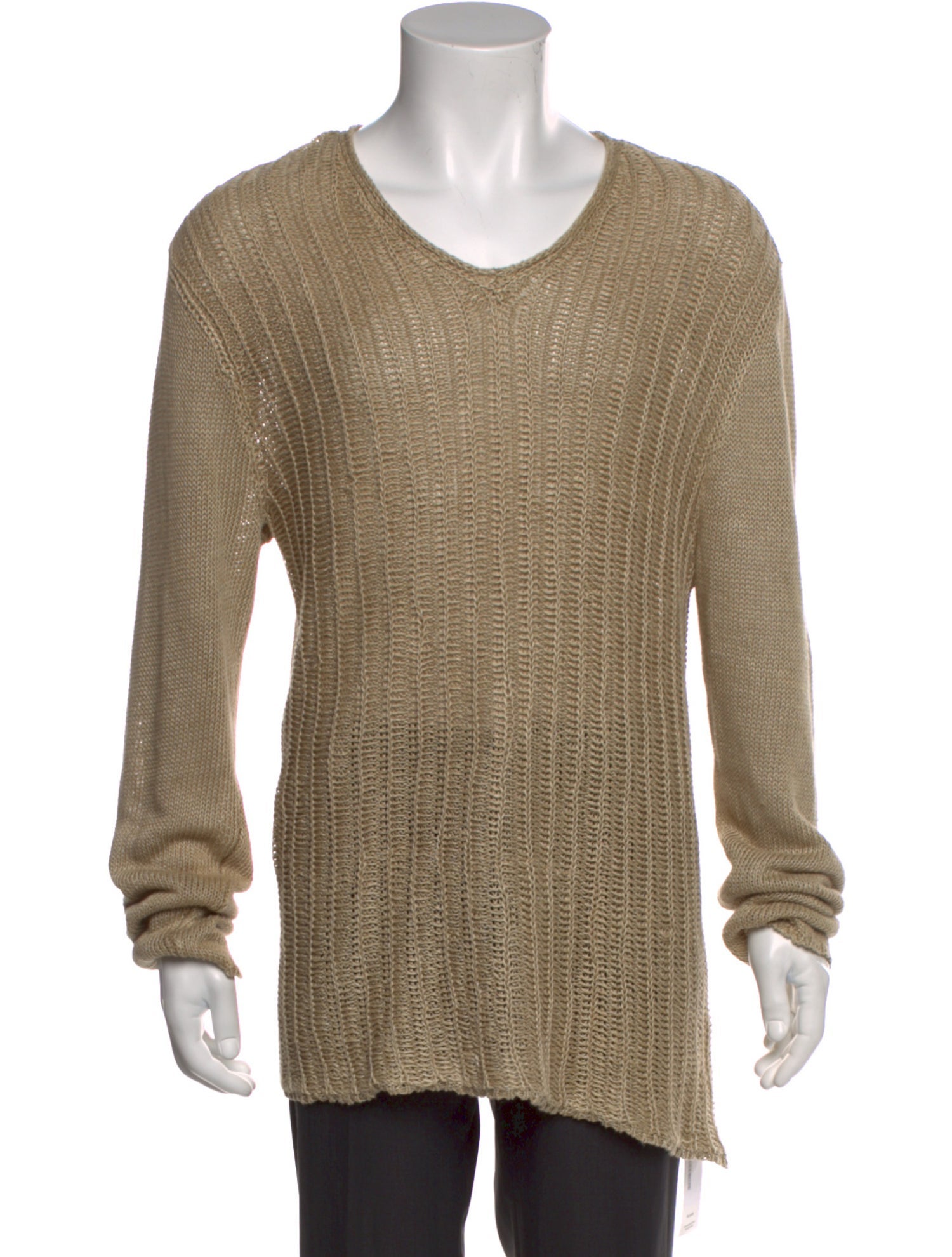 John Varvatos Linen V-Neck Pullover