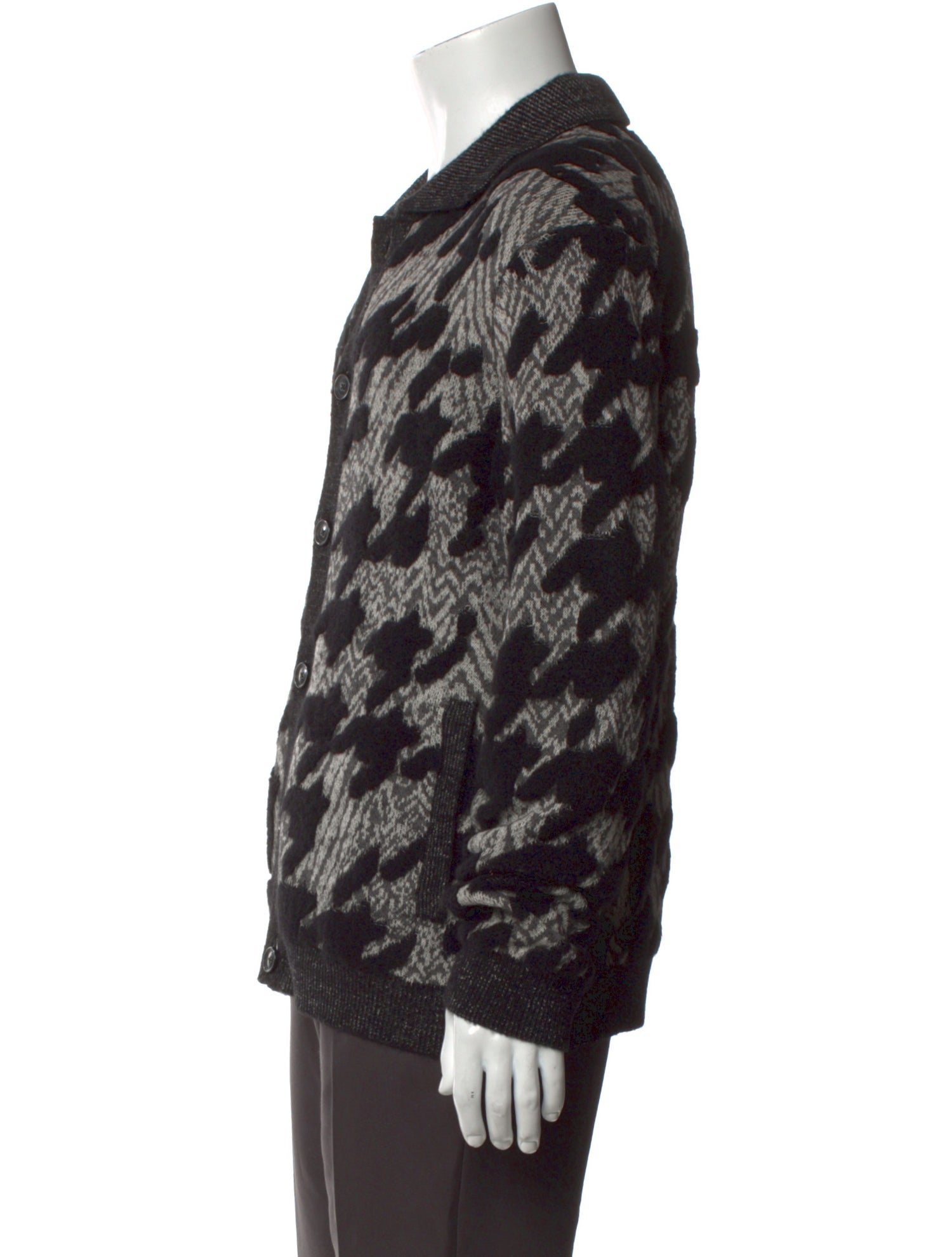 John Varvatos Printed Collar Polo Sweater w/ Tags