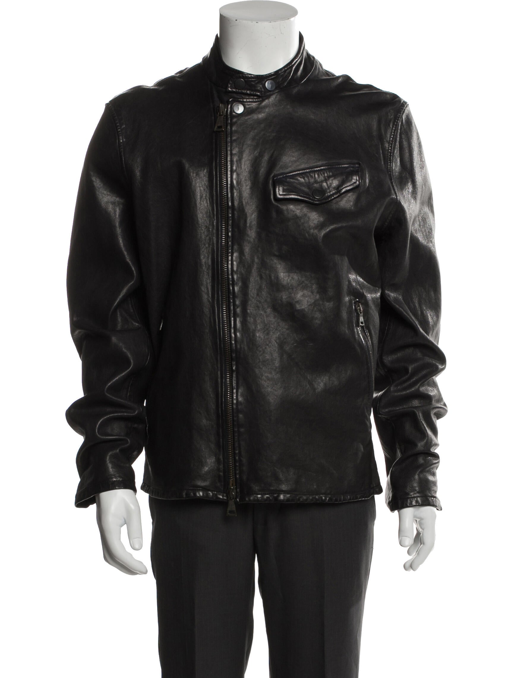 John Varvatos Lambskin Moto Jacket
