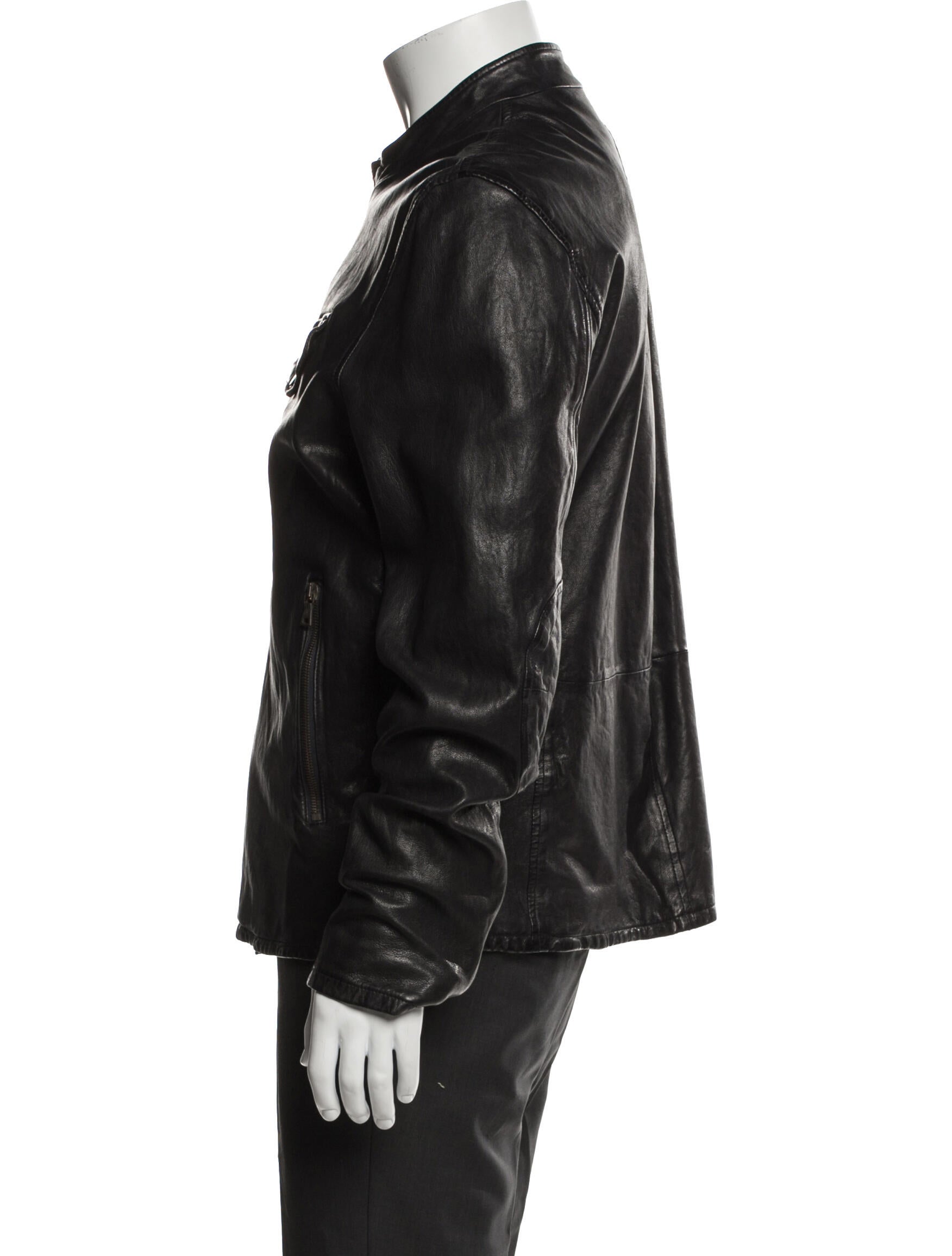 John Varvatos Lambskin Moto Jacket