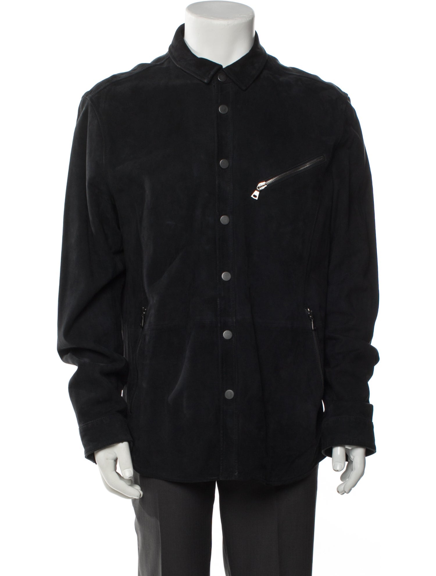 John Varvatos Suede Utility Jacket
