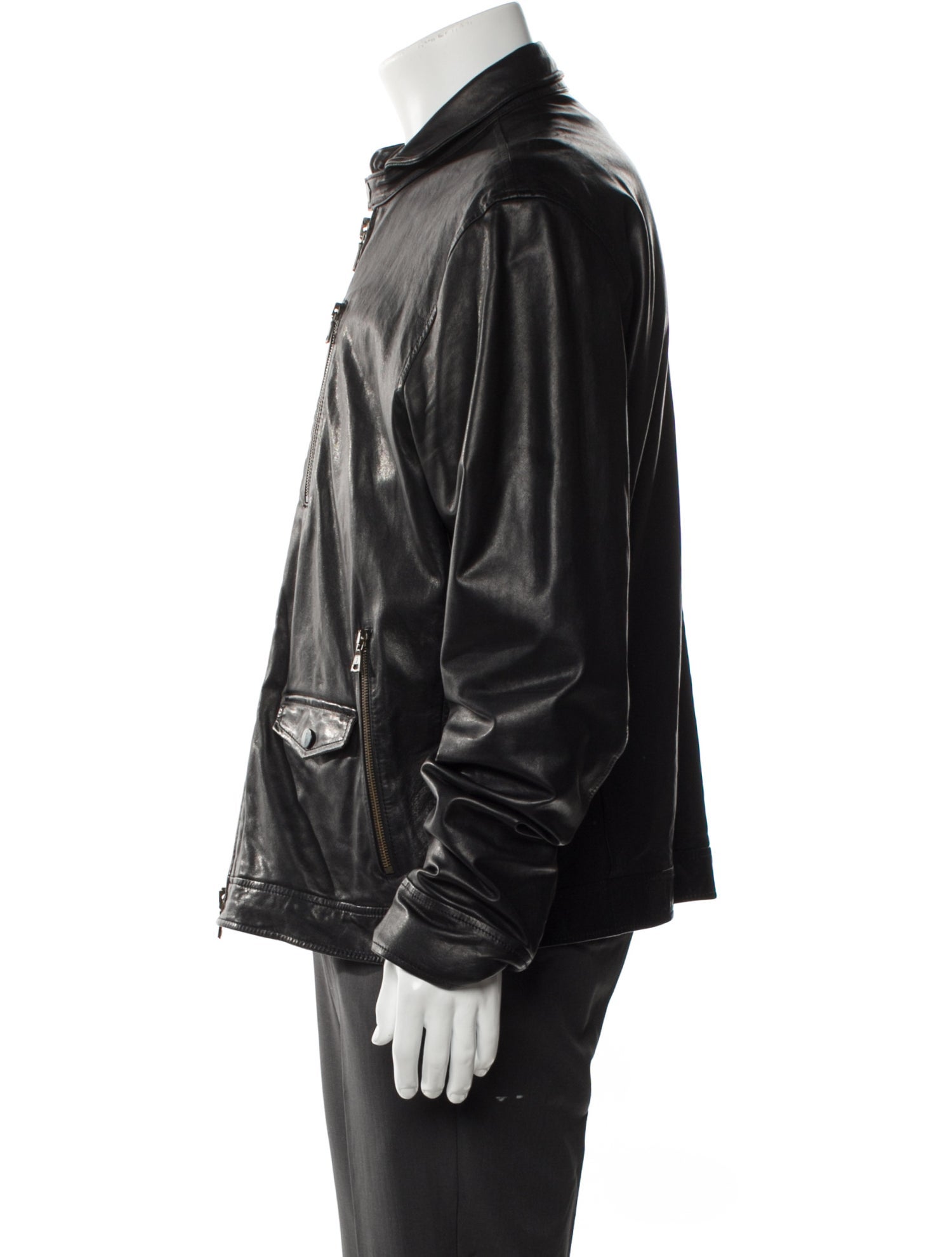 John Varvatos Leather Moto Jacket