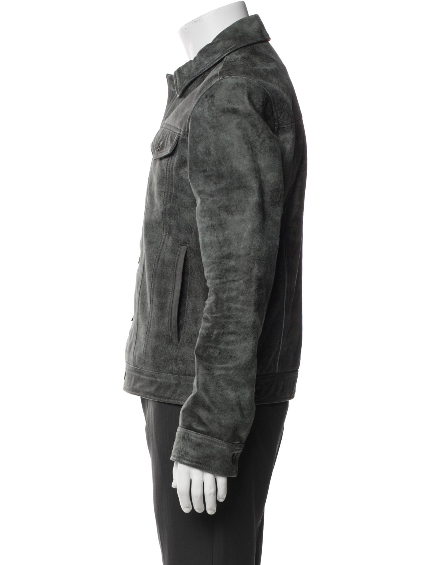 John Varvatos Leather Denim Jacket