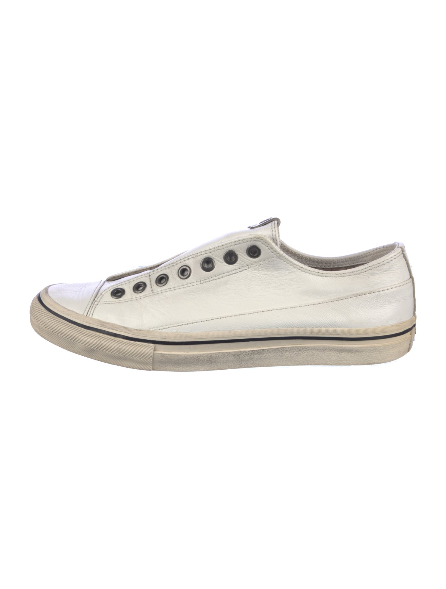 John Varvatos Leather Printed Sneakers