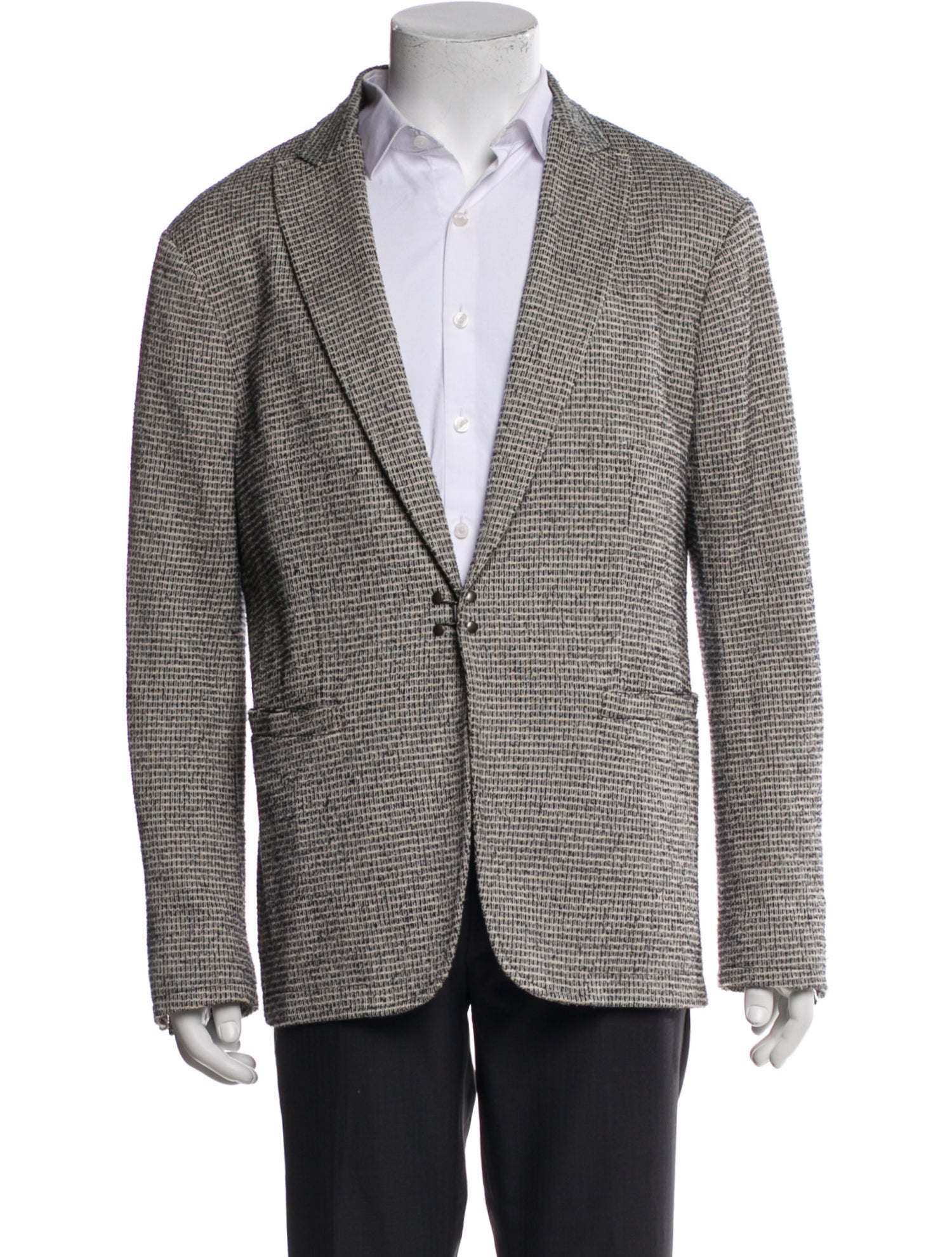John Varvatos Houndstooth Print Coat