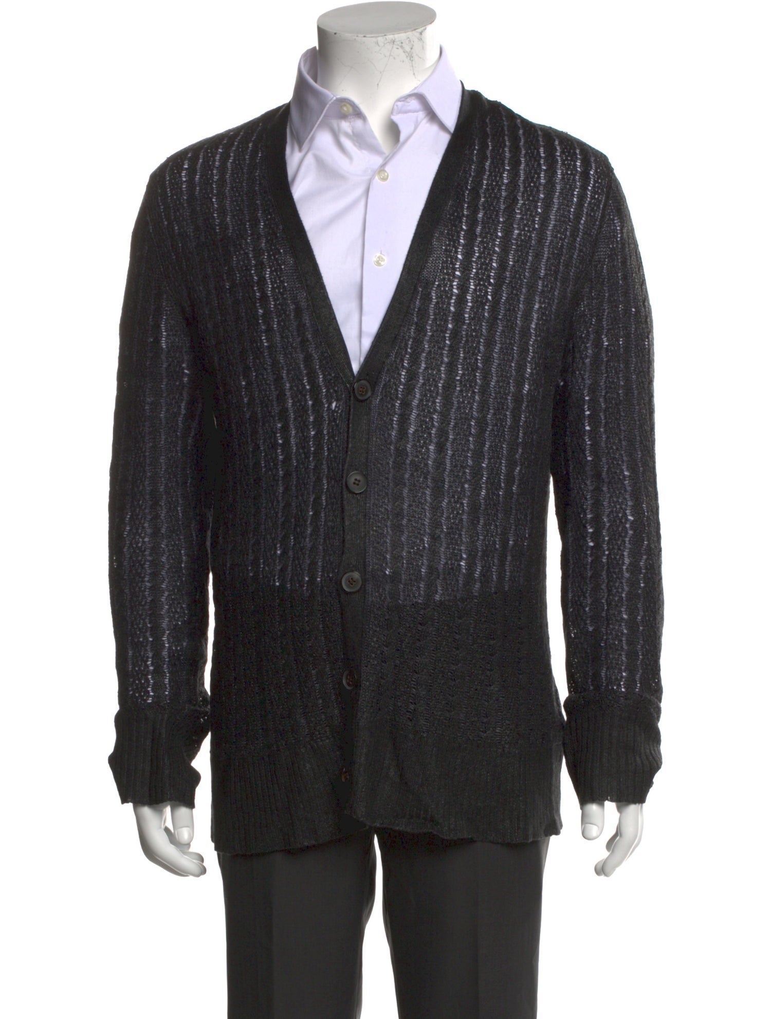 John Varvatos Linen V-Neck Cardigan