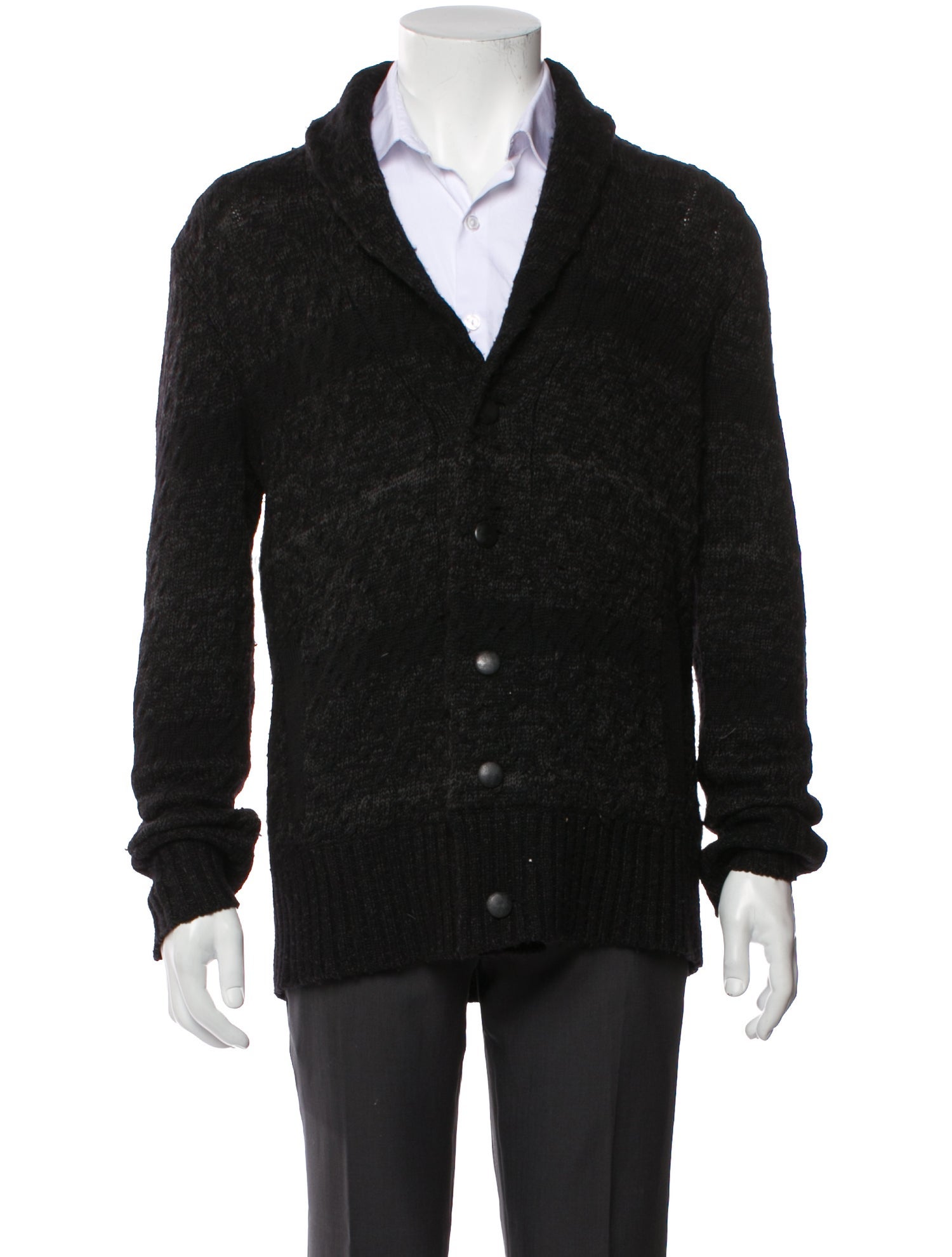 John Varvatos Merino Wool V-Neck Cardigan