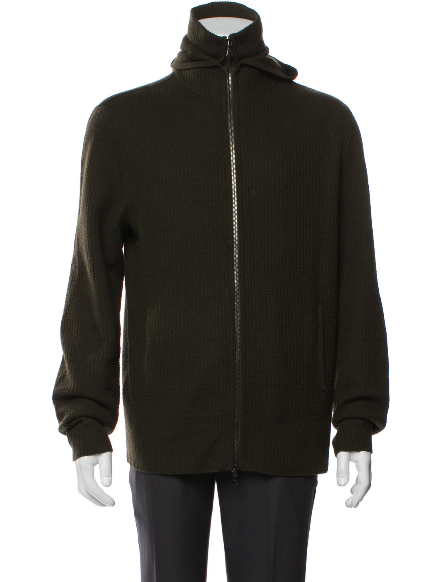 John Varvatos Wool Turtleneck Cardigan