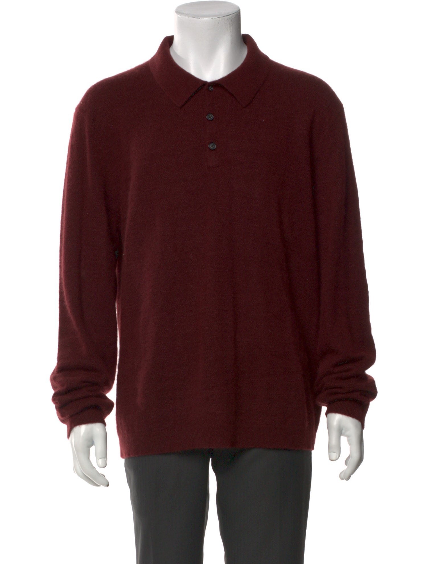 John Varvatos Cashmere Crew Neck Polo Sweater