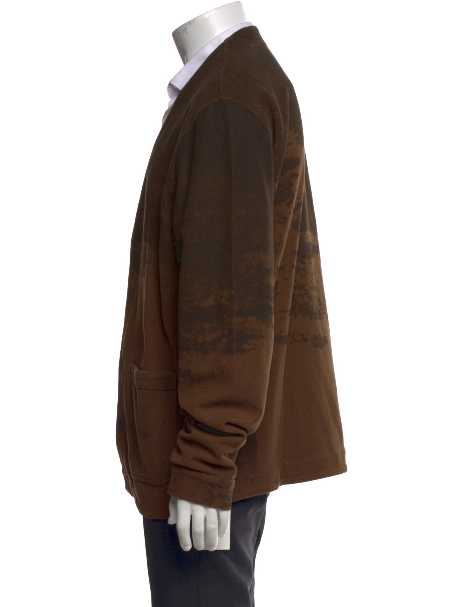 John Varvatos Printed V-Neck Cardigan