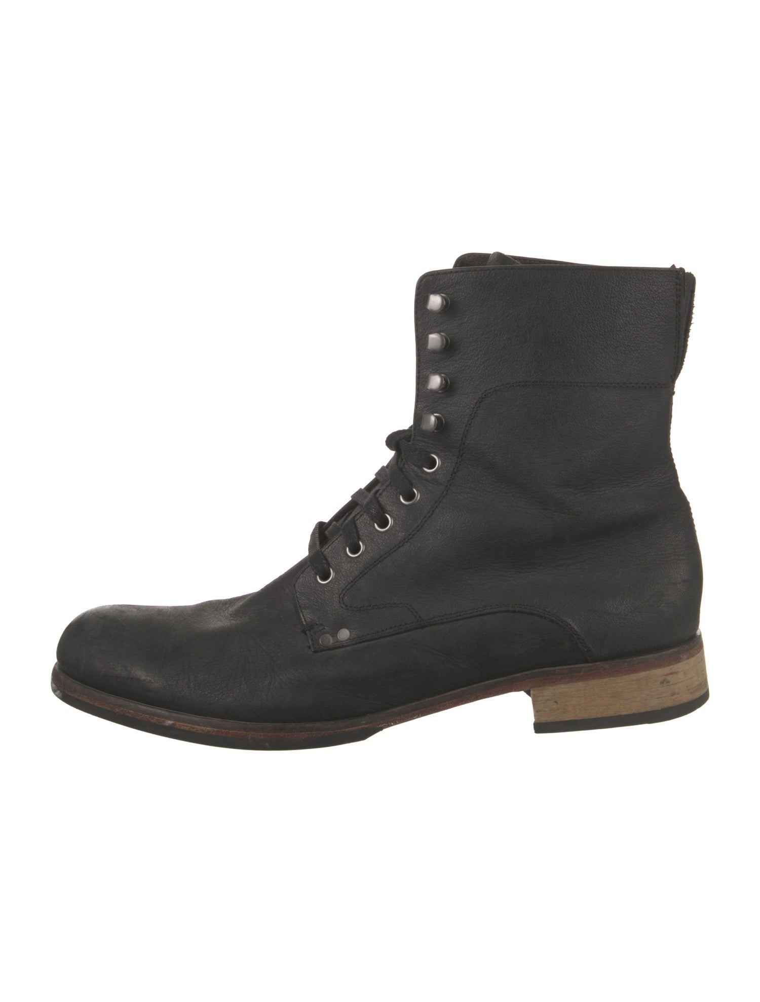 John Varvatos Leather Lace-Up Boots