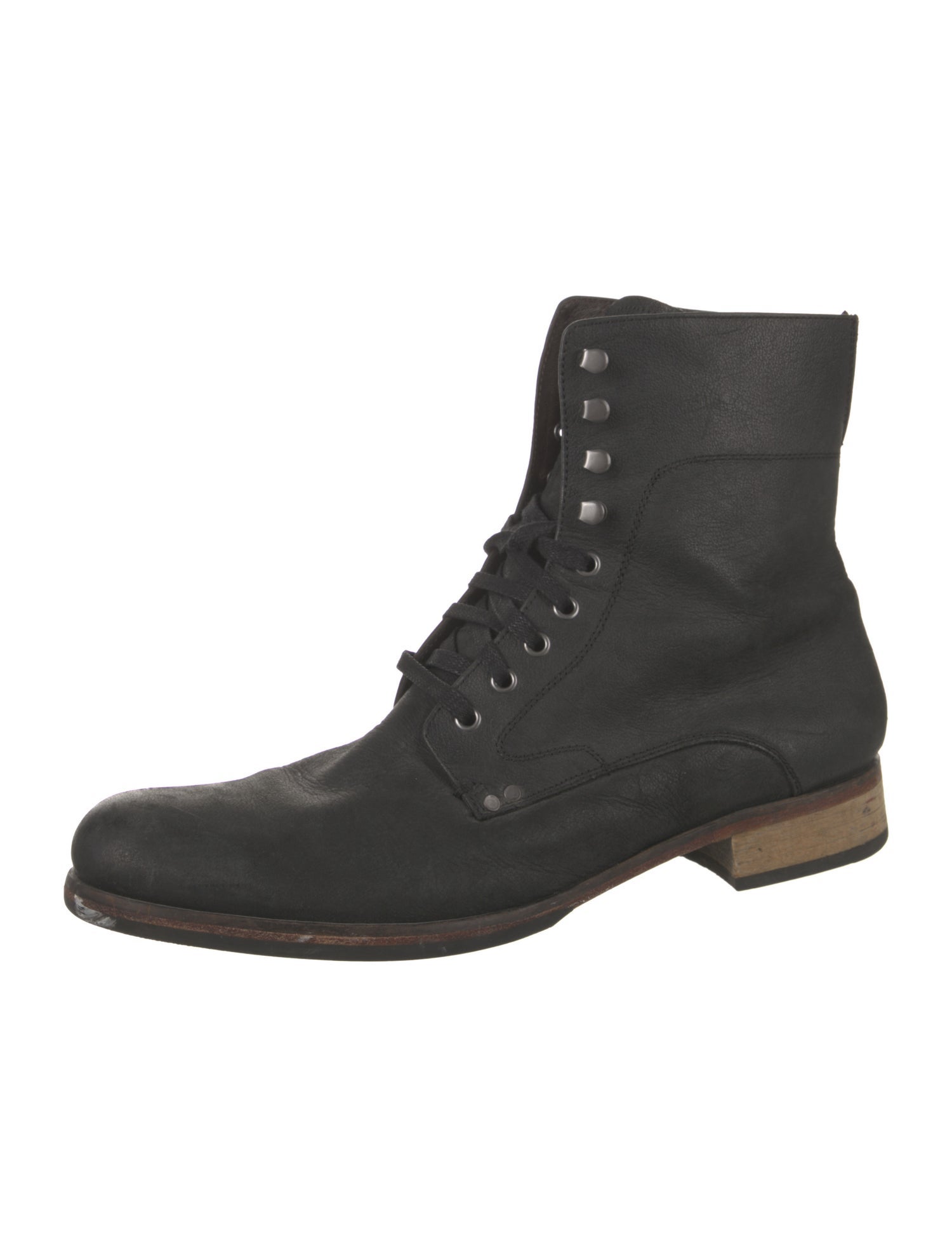 John Varvatos Leather Lace-Up Boots