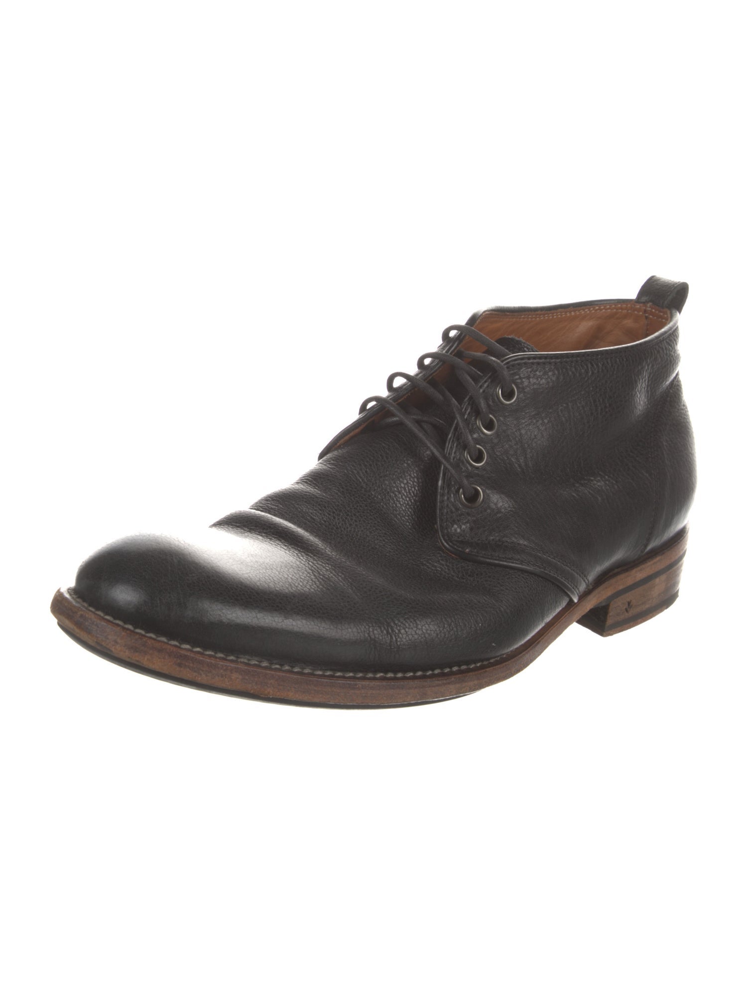 John Varvatos Leather Lace-Up Boots