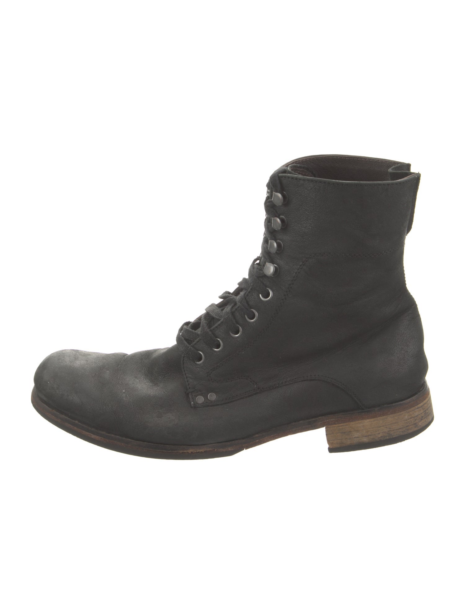 John Varvatos Leather Combat Boots