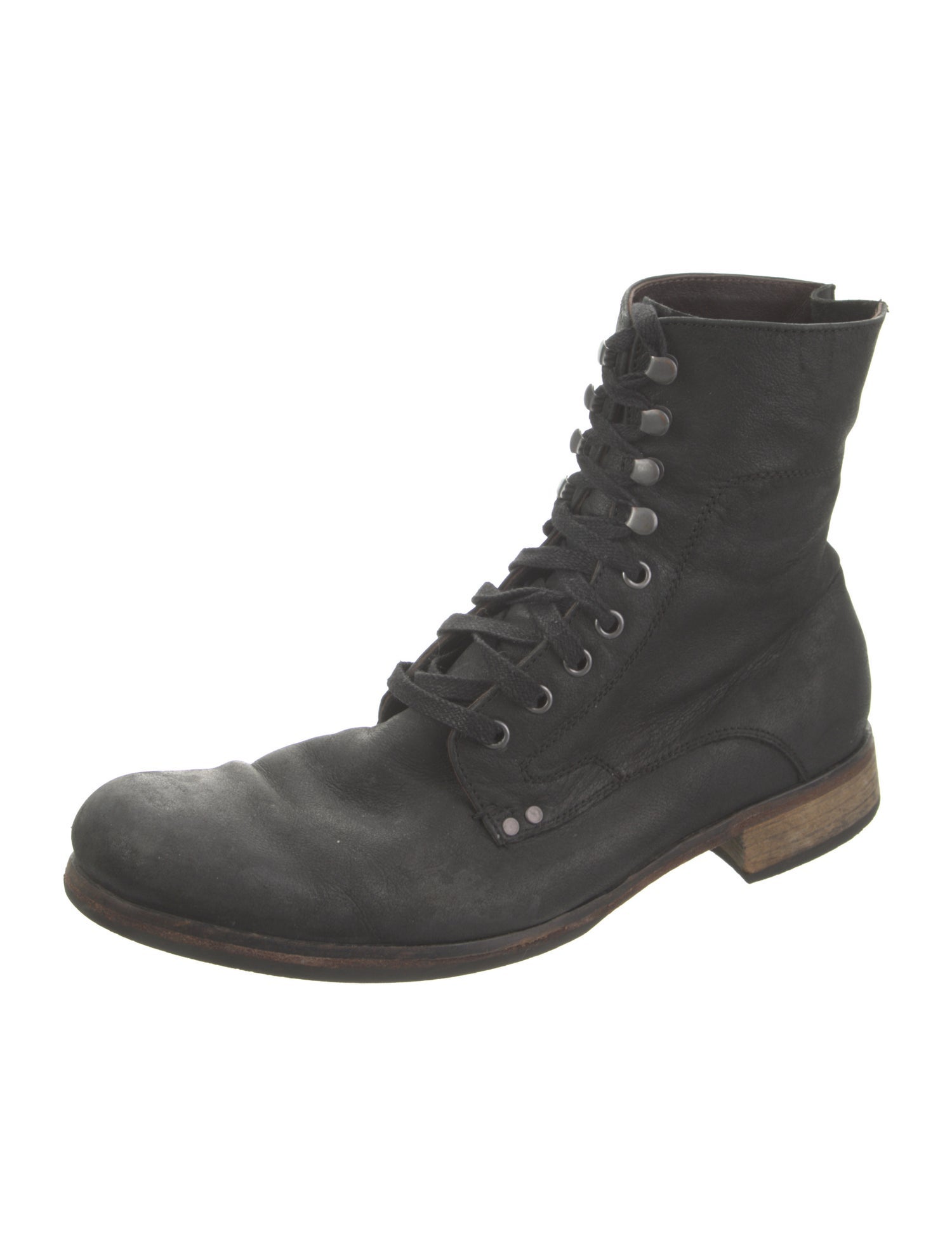 John Varvatos Leather Combat Boots