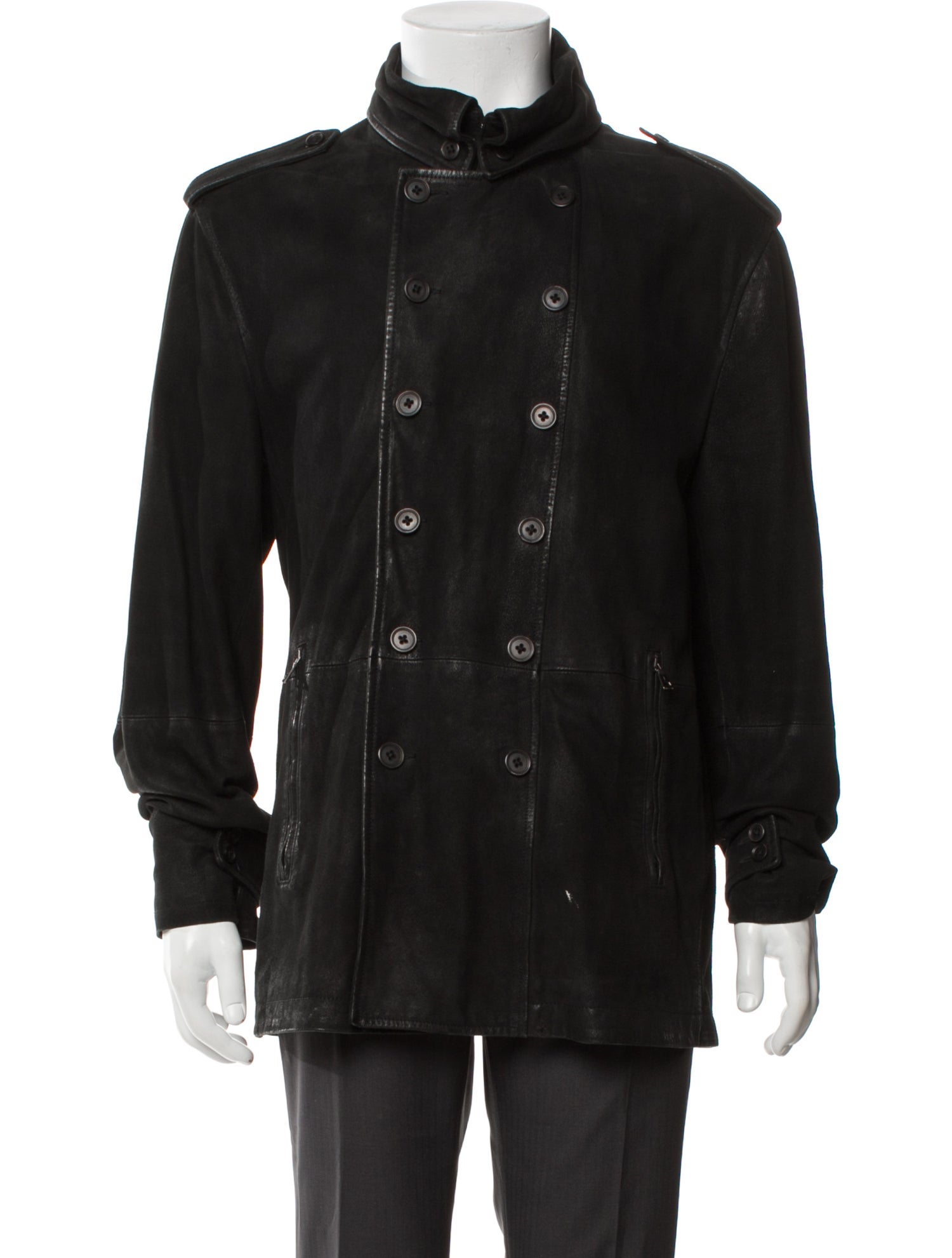 John Varvatos Suede Peacoat
