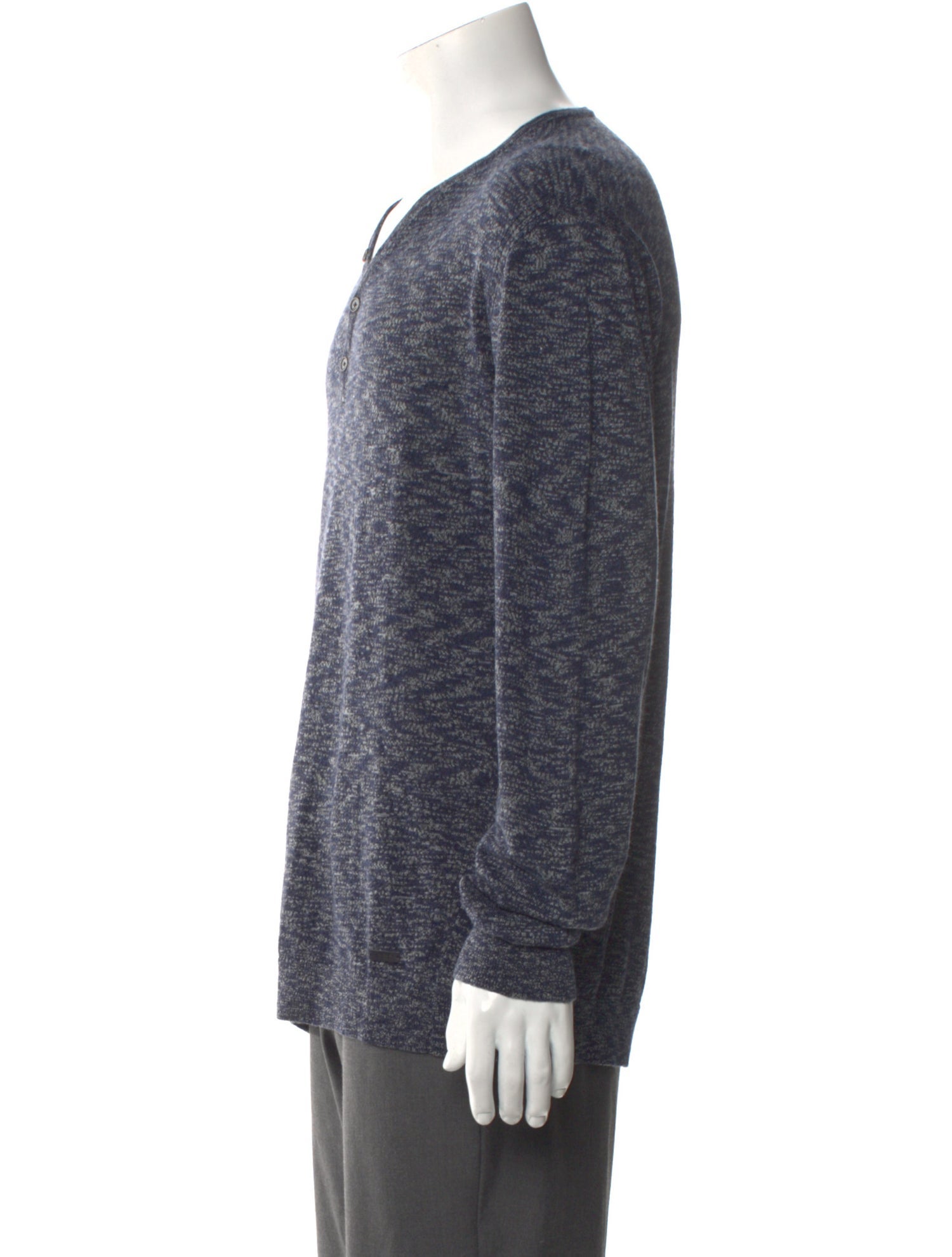 John Varvatos V-Neck Long Sleeve Pullover
