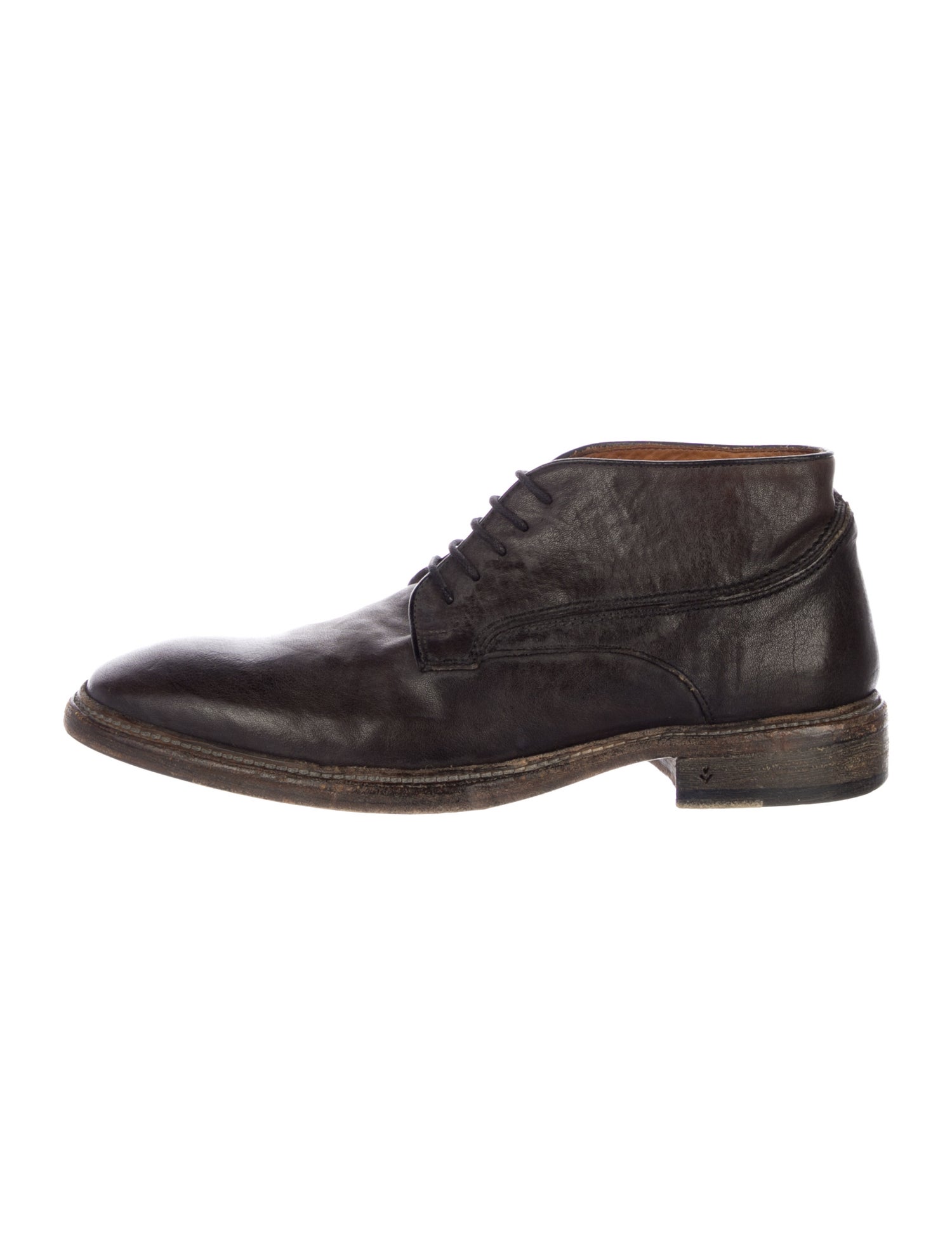 John Varvatos Leather Lace-Up Boots