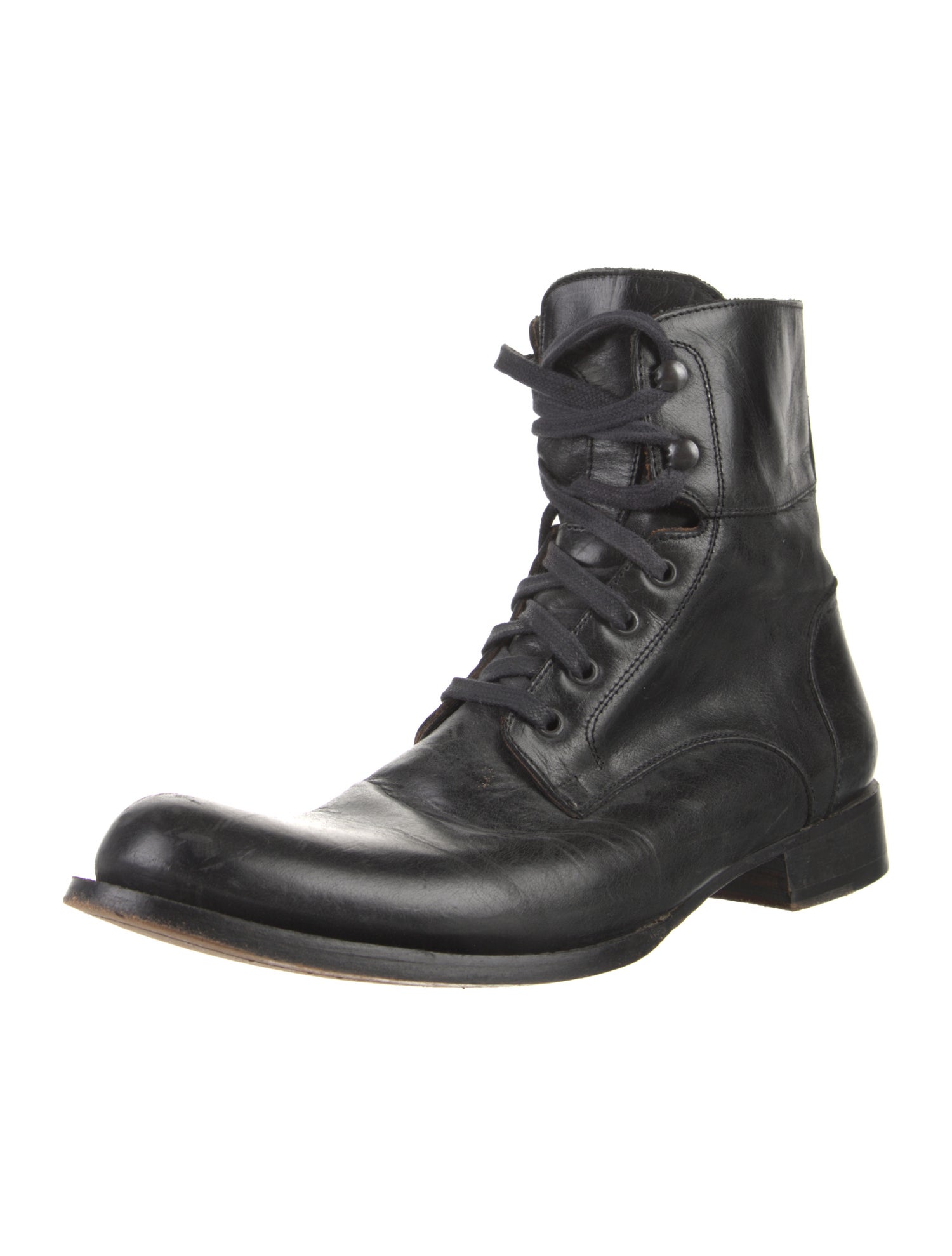 John Varvatos Leather Lace-Up Boots