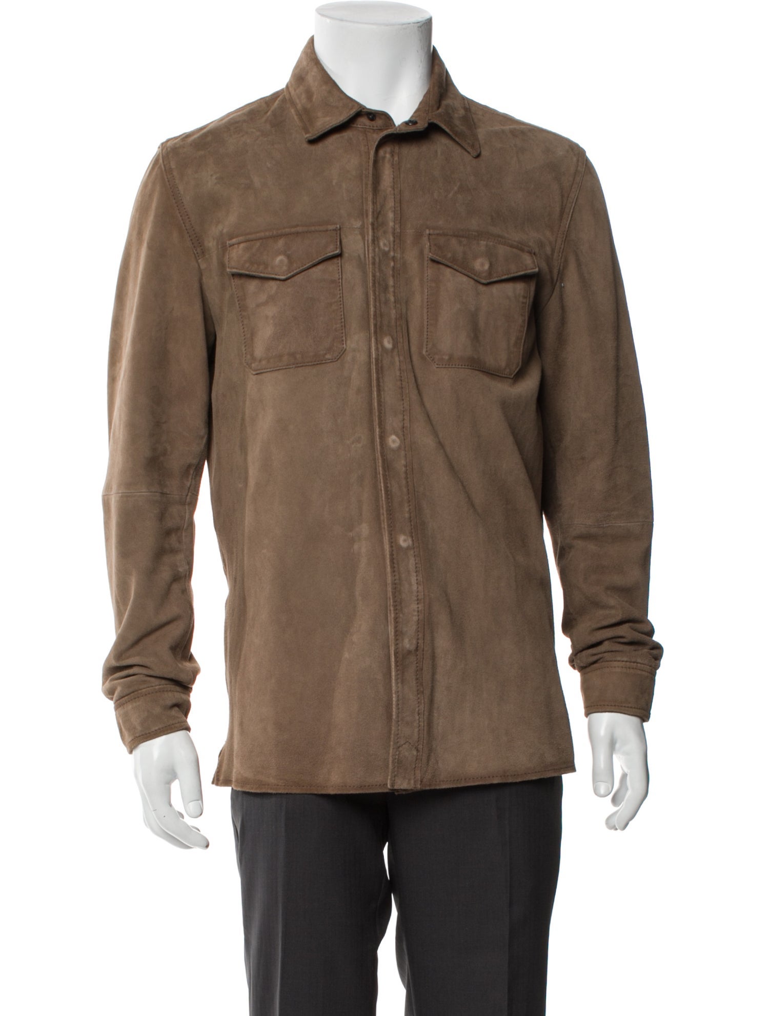 John Varvatos Goat Leather Utility Jacket