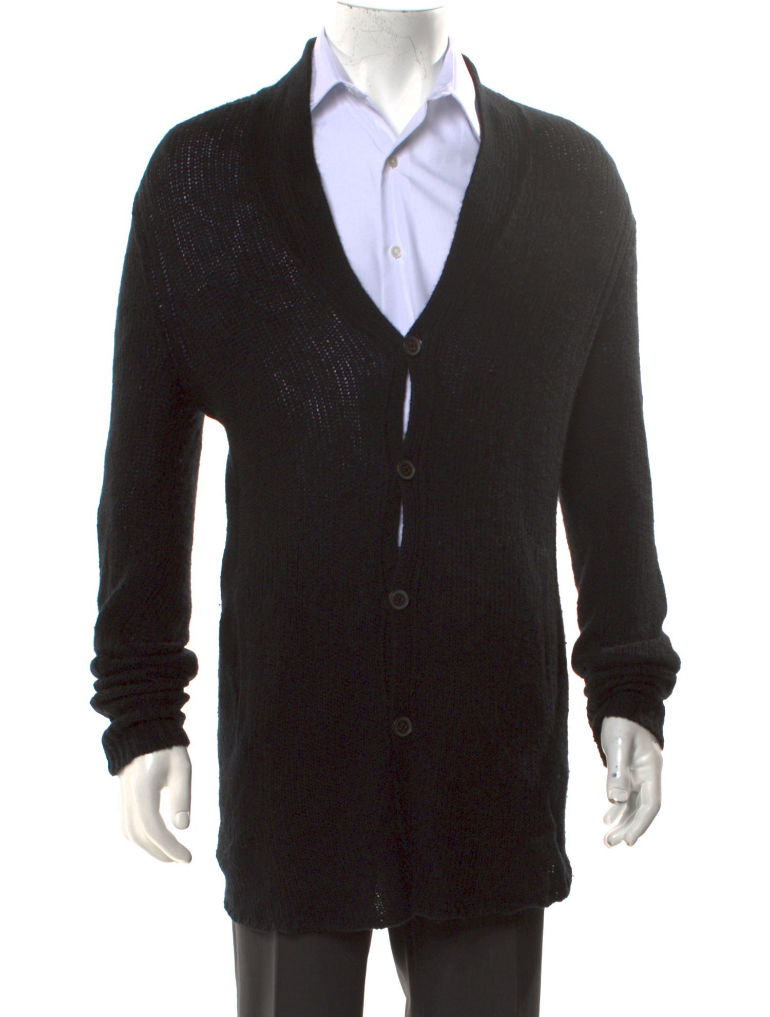 John Varvatos Cashmere Printed Cardigan