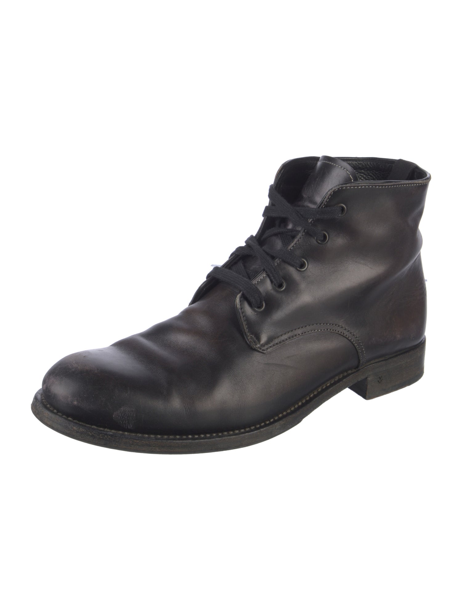 John Varvatos Leather Lace-Up Boots