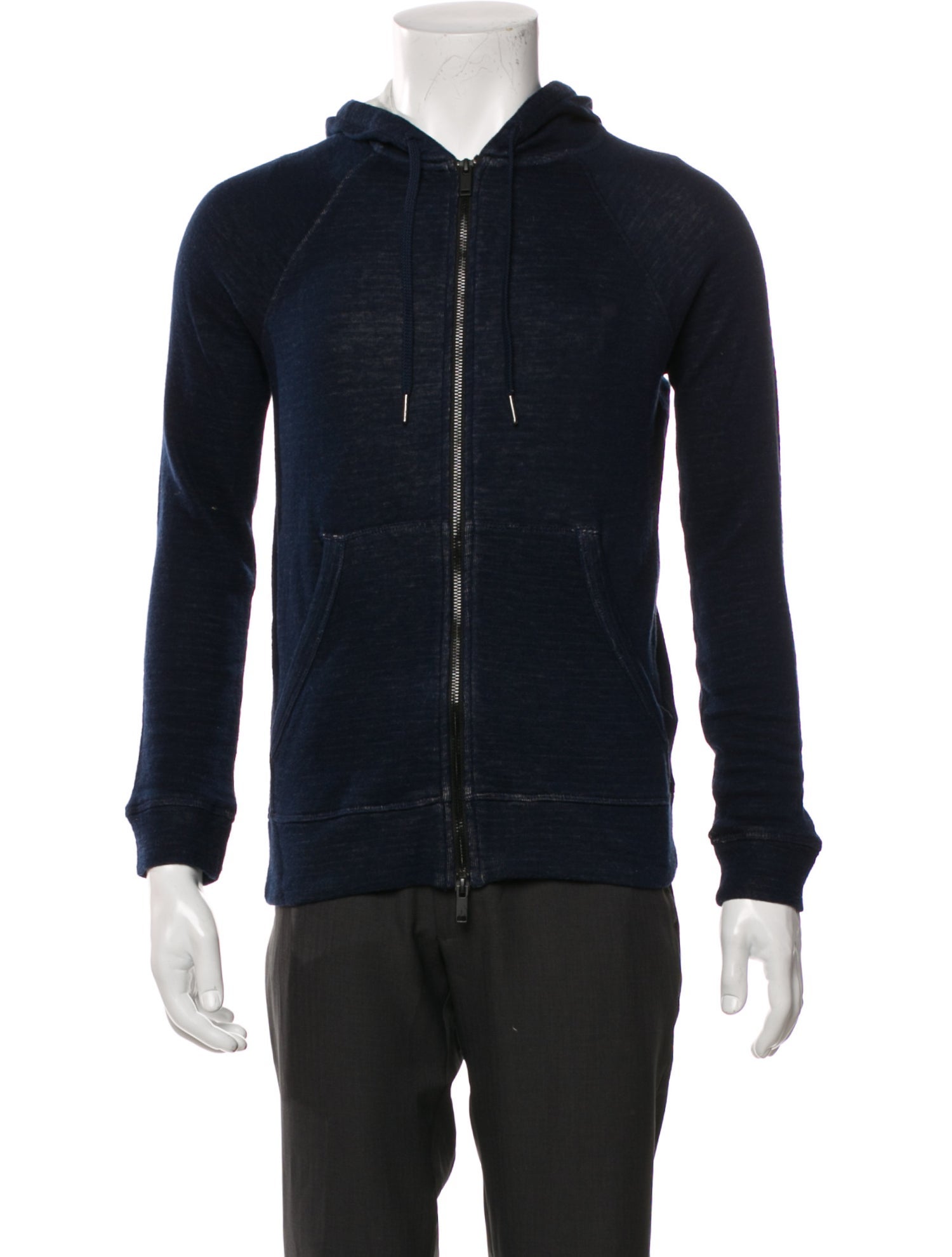 John Varvatos Crew Neck Long Sleeve Hoodie