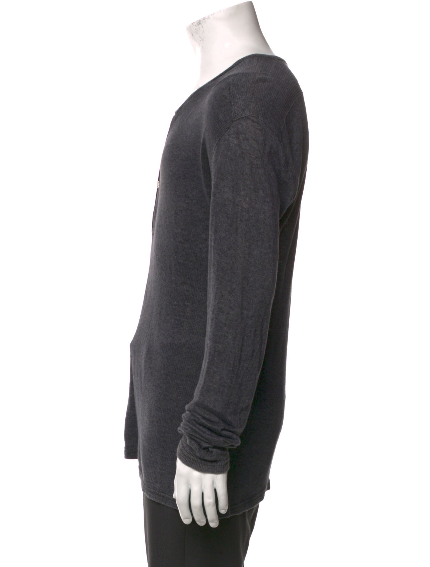John Varvatos V-Neck Long Sleeve Polo Sweater