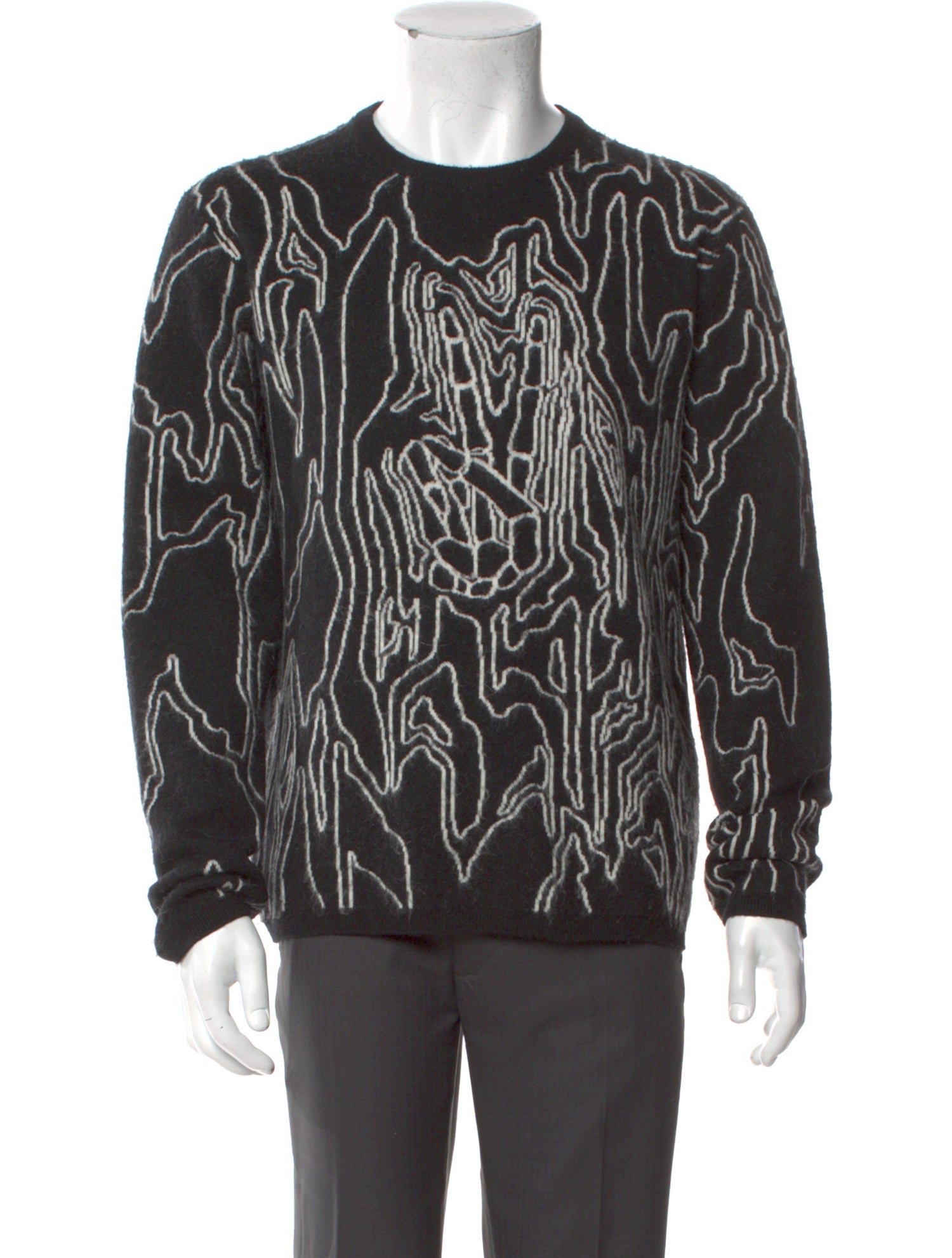 John Varvatos Printed Crew Neck Pullover
