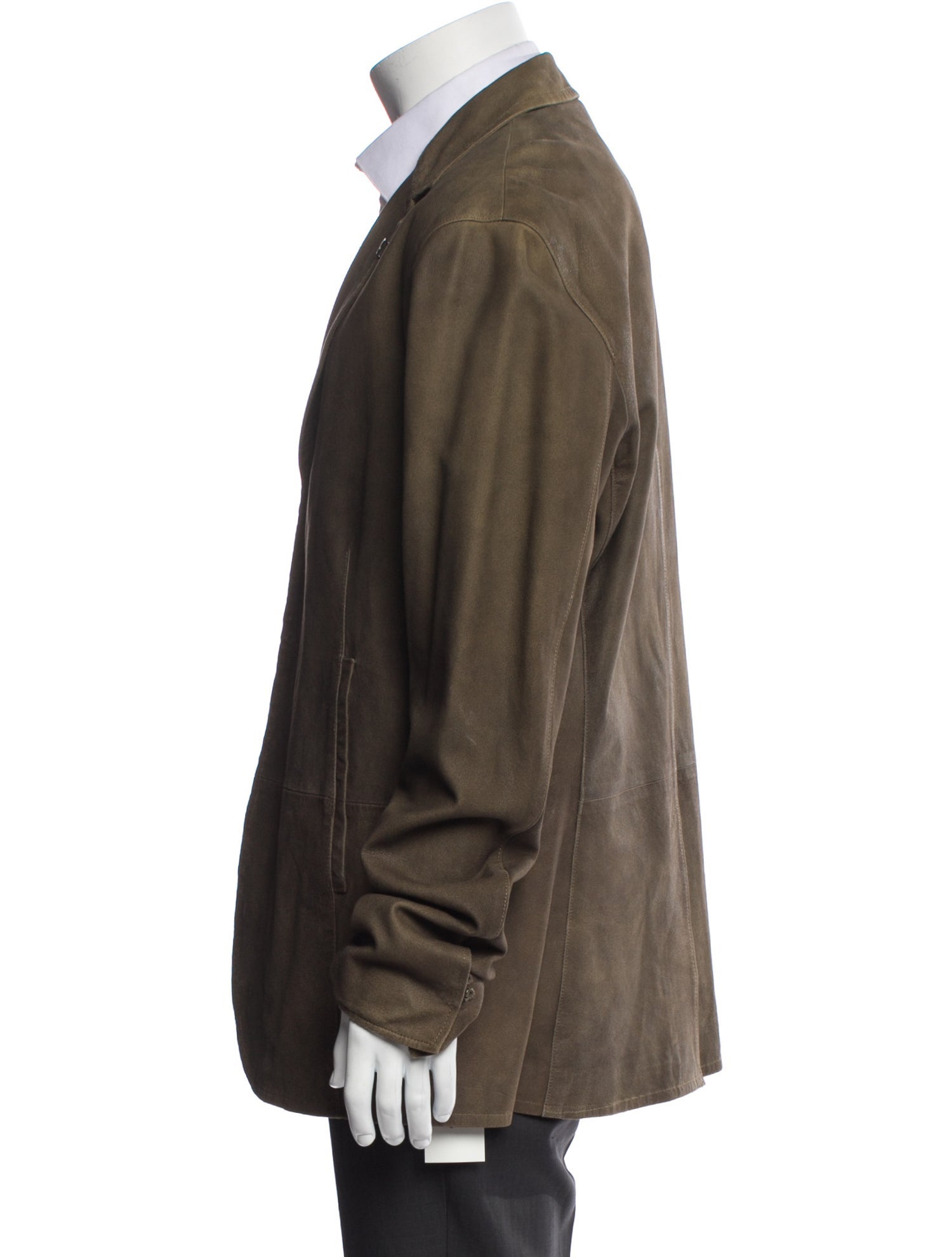 John Varvatos Goat Leather Overcoat