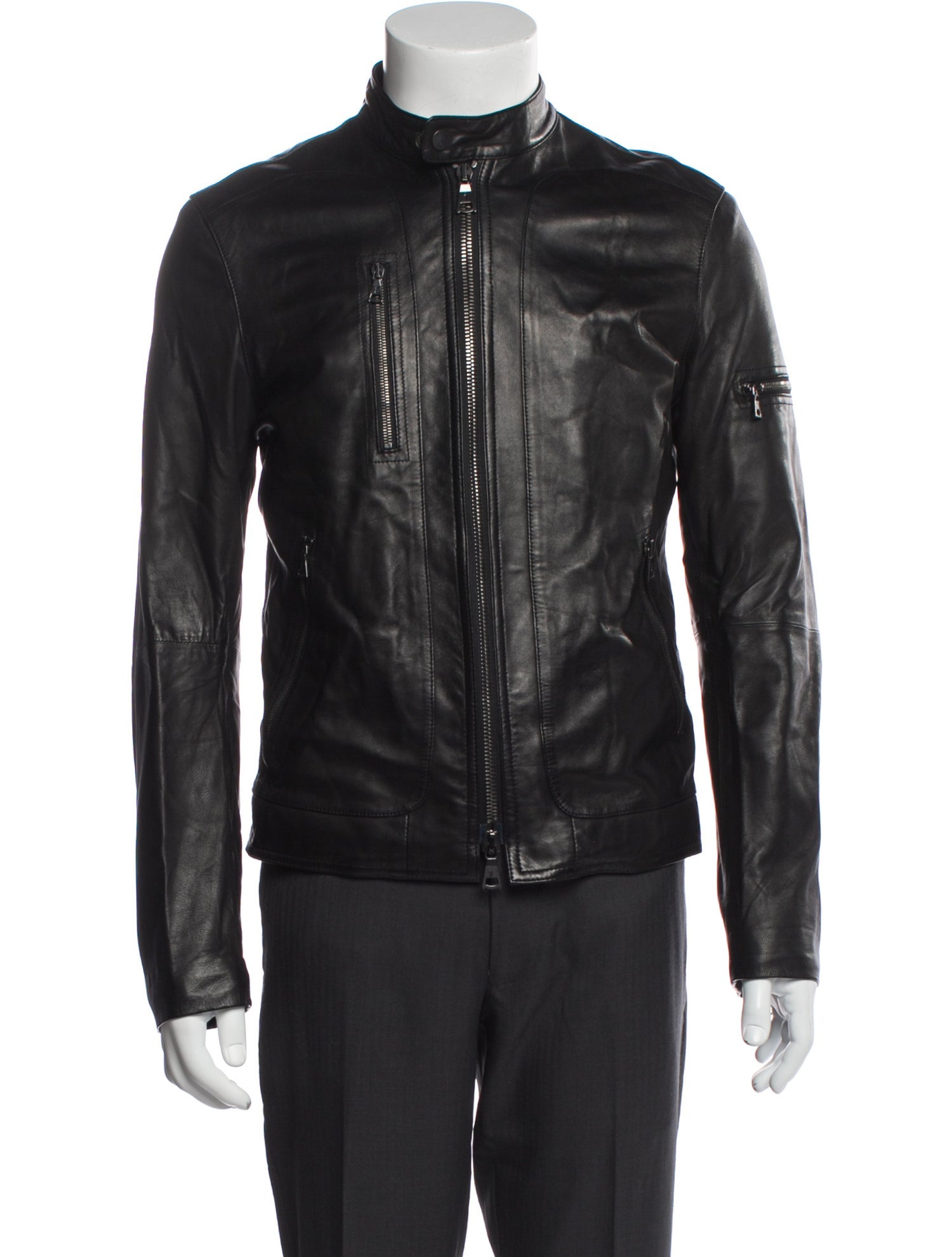 John Varvatos Lambskin Moto Jacket