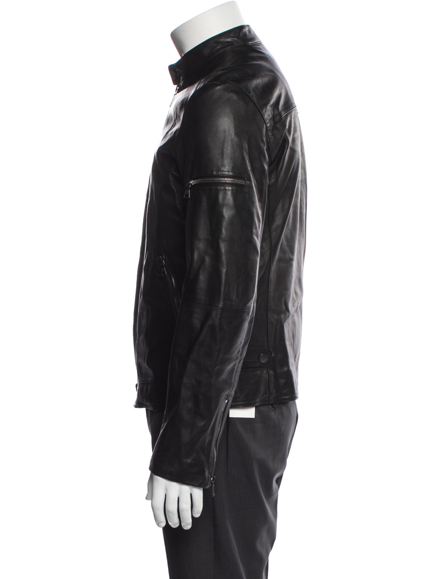 John Varvatos Lambskin Moto Jacket