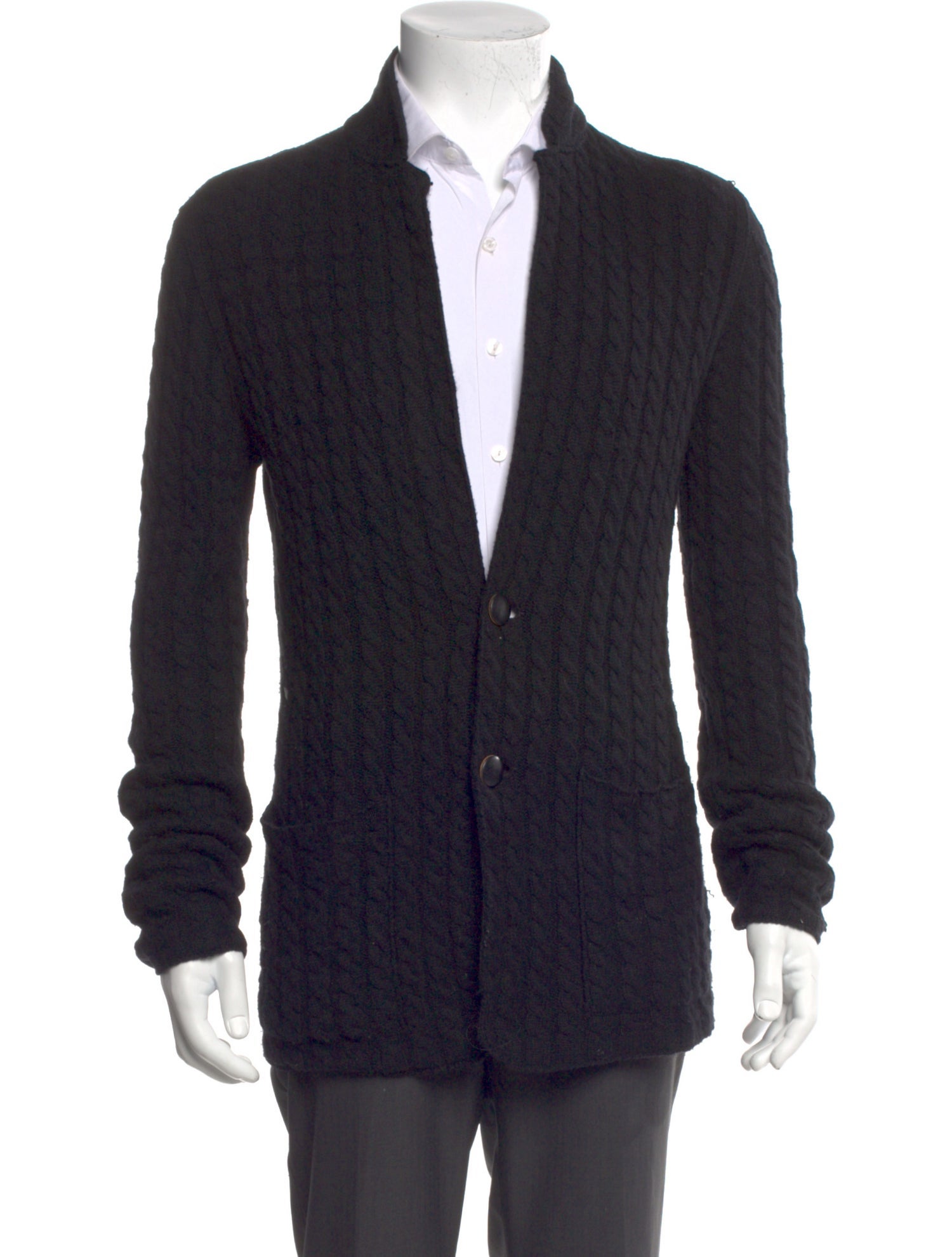 John Varvatos Cashmere Open Front Cardigan