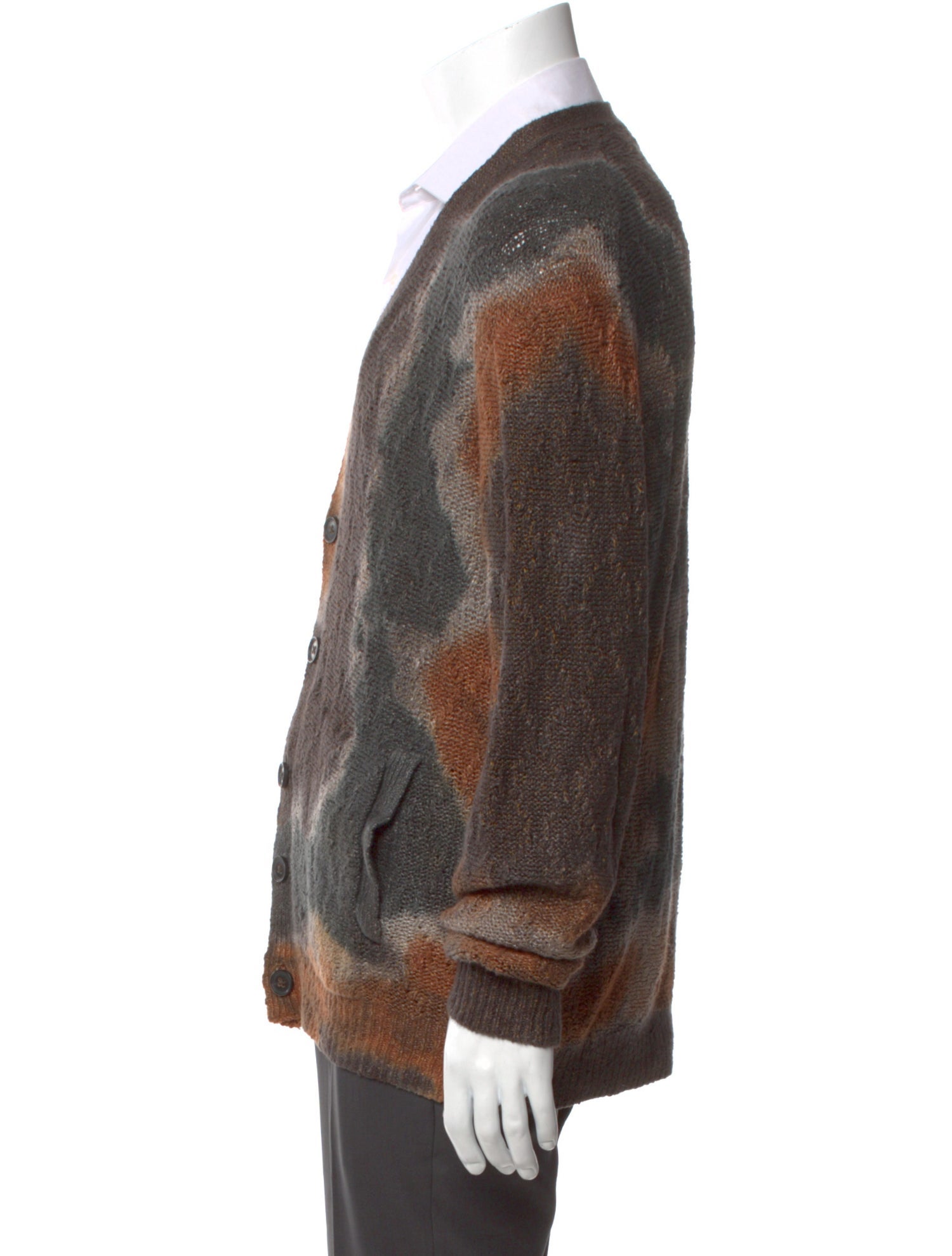 John Varvatos Linen Printed Cardigan