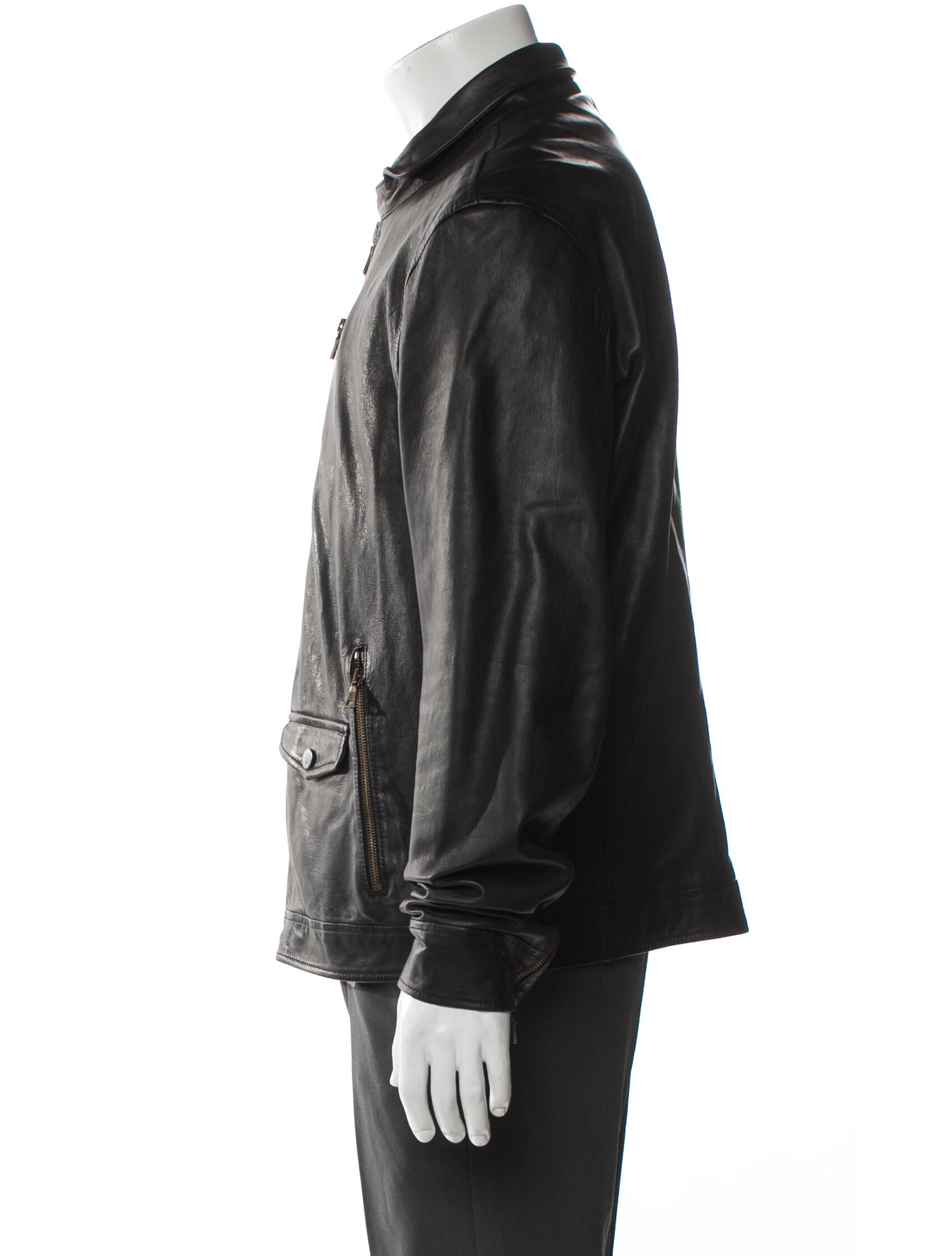 John Varvatos Lambskin Moto Jacket