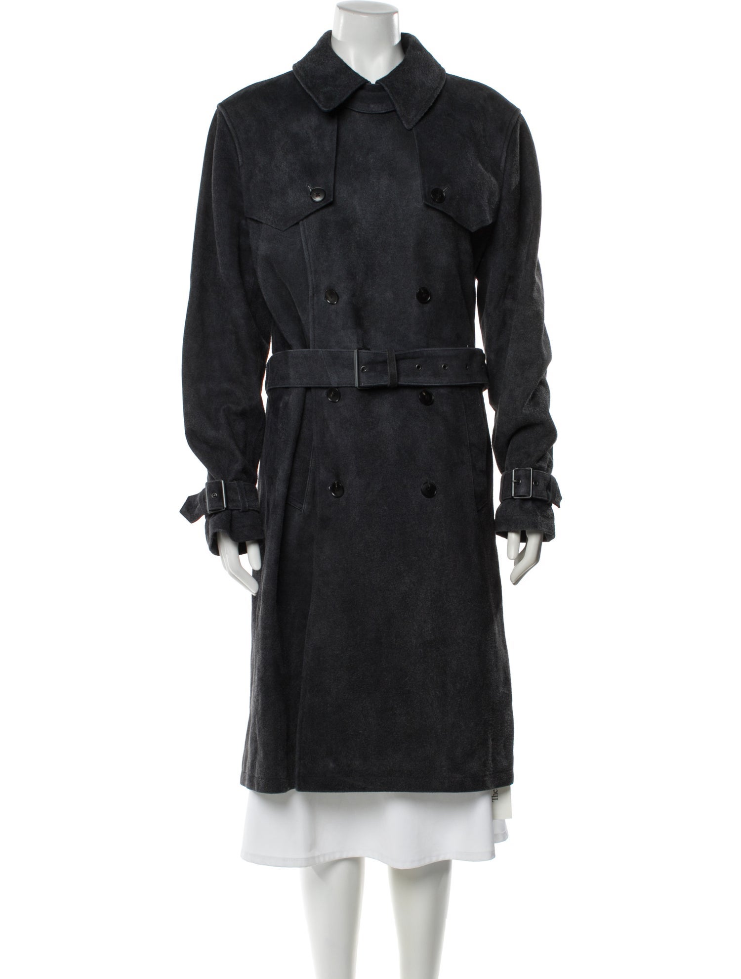John Varvatos Suede Trench Coat