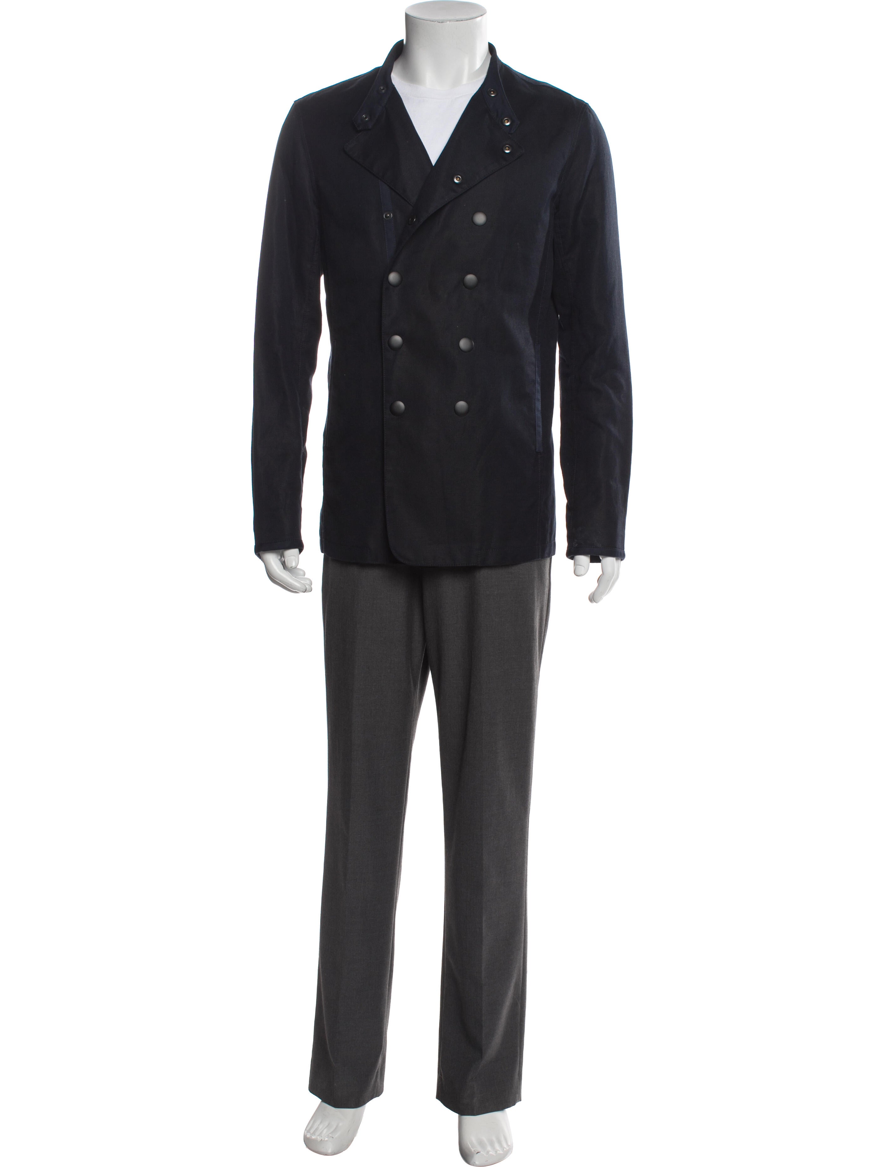 John Varvatos Striped Peacoat